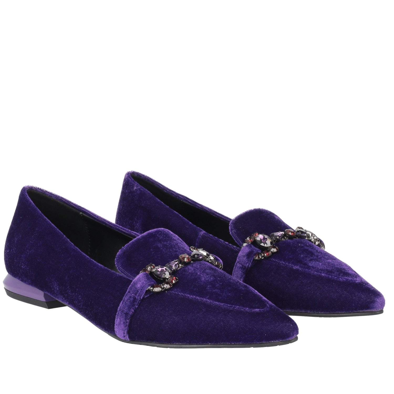 Purple outlet velvet loafers