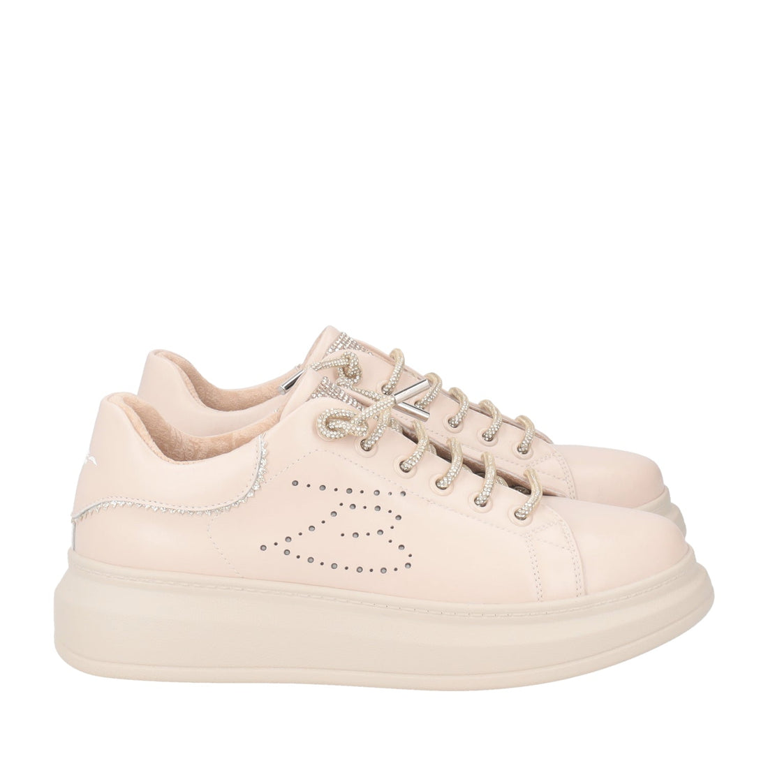 SNEAKER JULIETTE CON STRASS COLORE NUDE