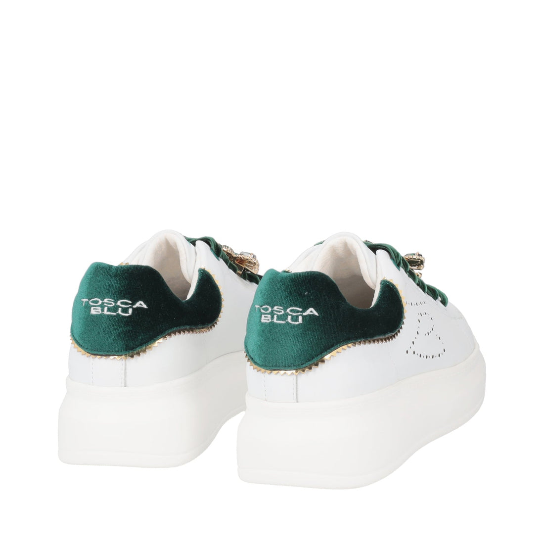 BIANCO/VERDE JULIETTE SNEAKER WITH BUTTERFLIES