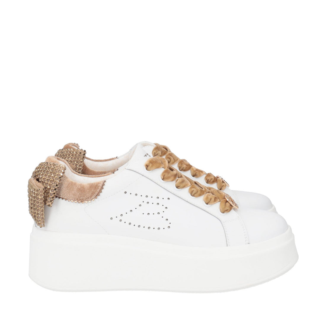 SNEAKER LILY CON FASCIA IN STRASS COLORE BIANCO