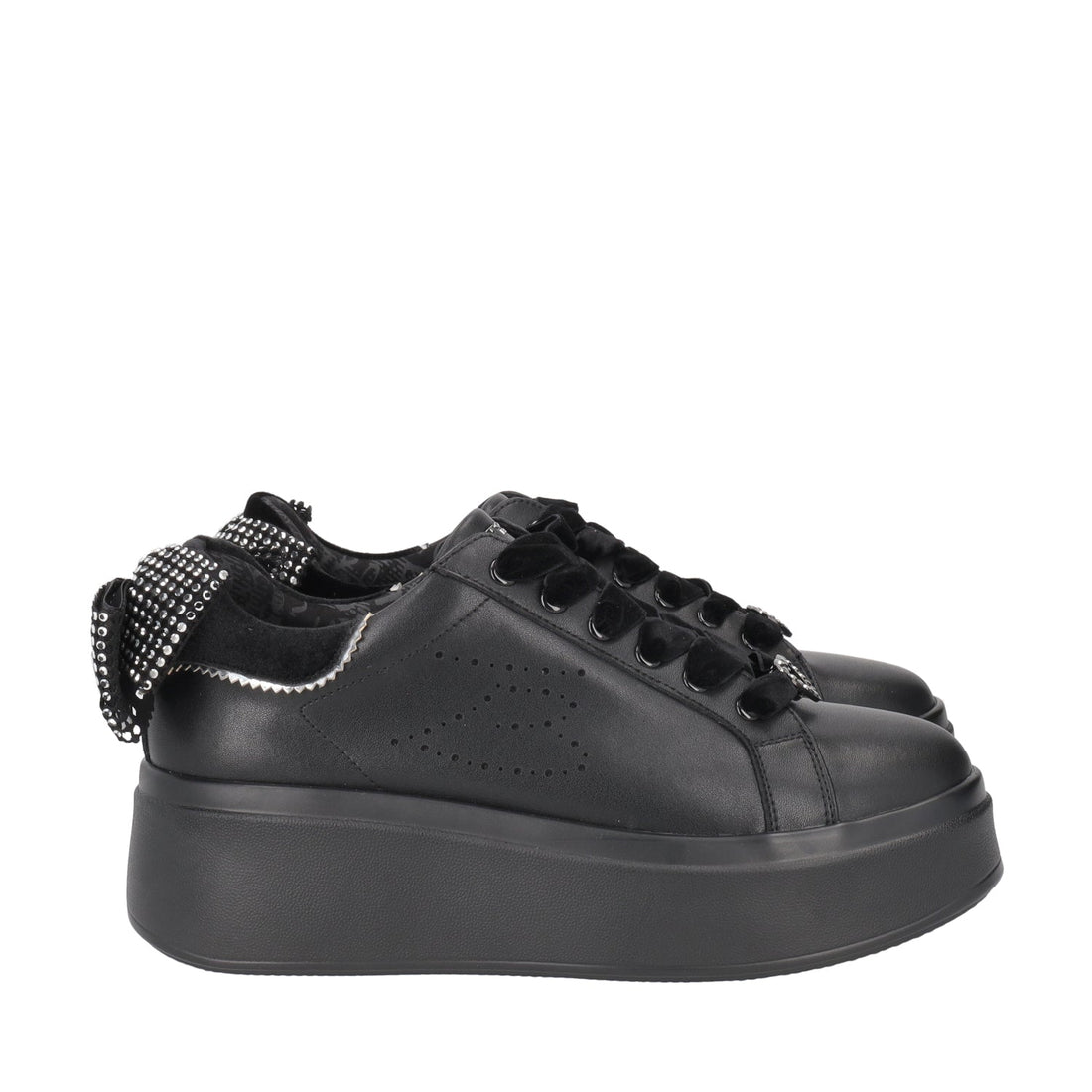 SNEAKER LILY CON FASCIA IN STRASS COLORE NERO