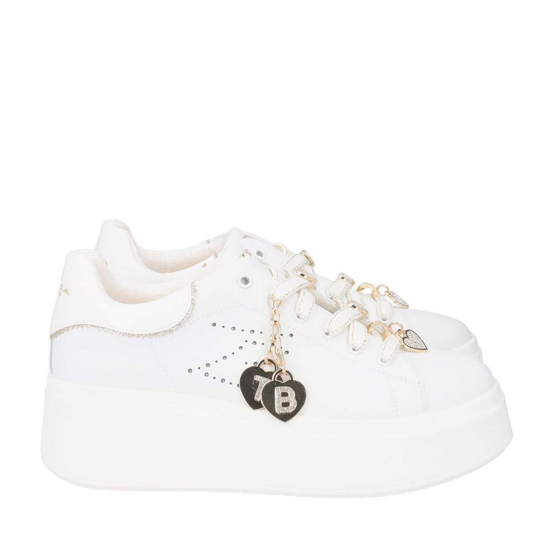 WHITE LILY SNEAKERS WITH CHARMS