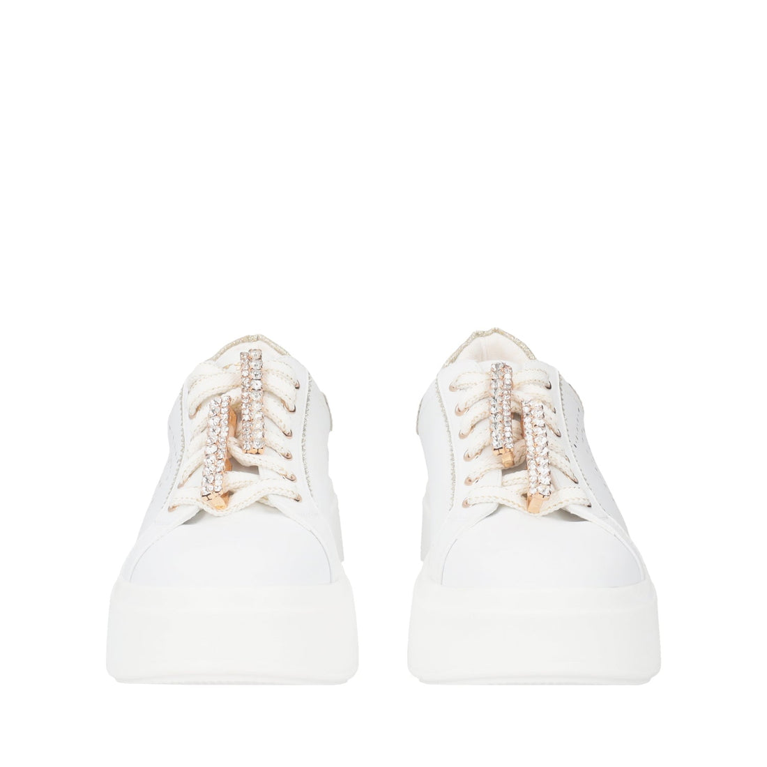 WHITE LILY SNEAKERS WITH RHINESTONES ACCESSORIES