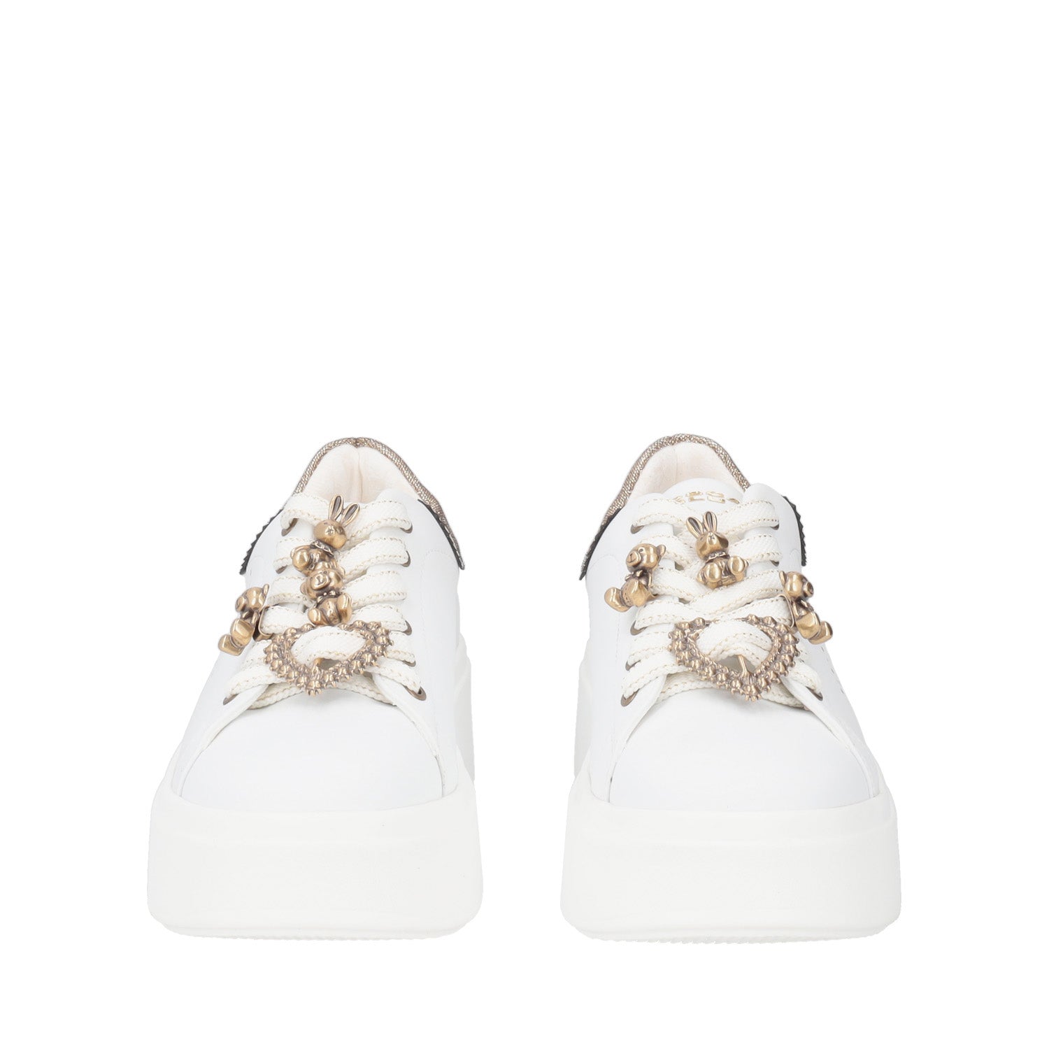 SNEAKER LILY IN PELLE CON APPLICAZIONI COLORE BIANCO