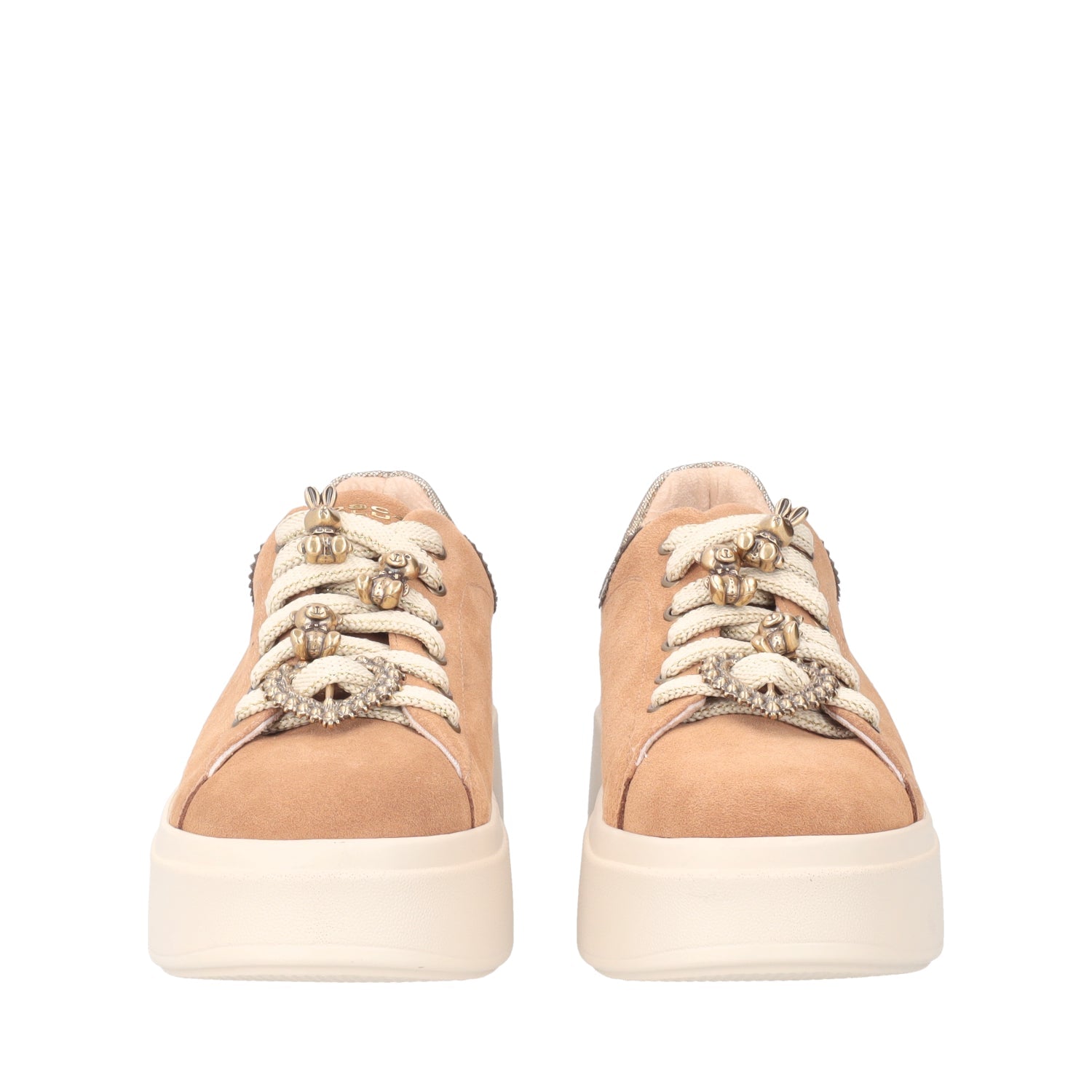 SNEAKER LILY IN SUEDE CON ACCESSORI COLORE CUOIO