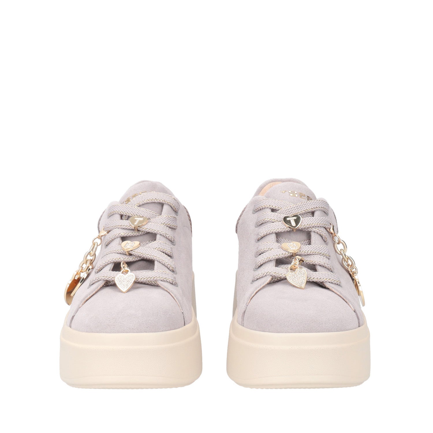 SNEAKER LILY IN SUEDE CON CHARMS COLORE MALVA