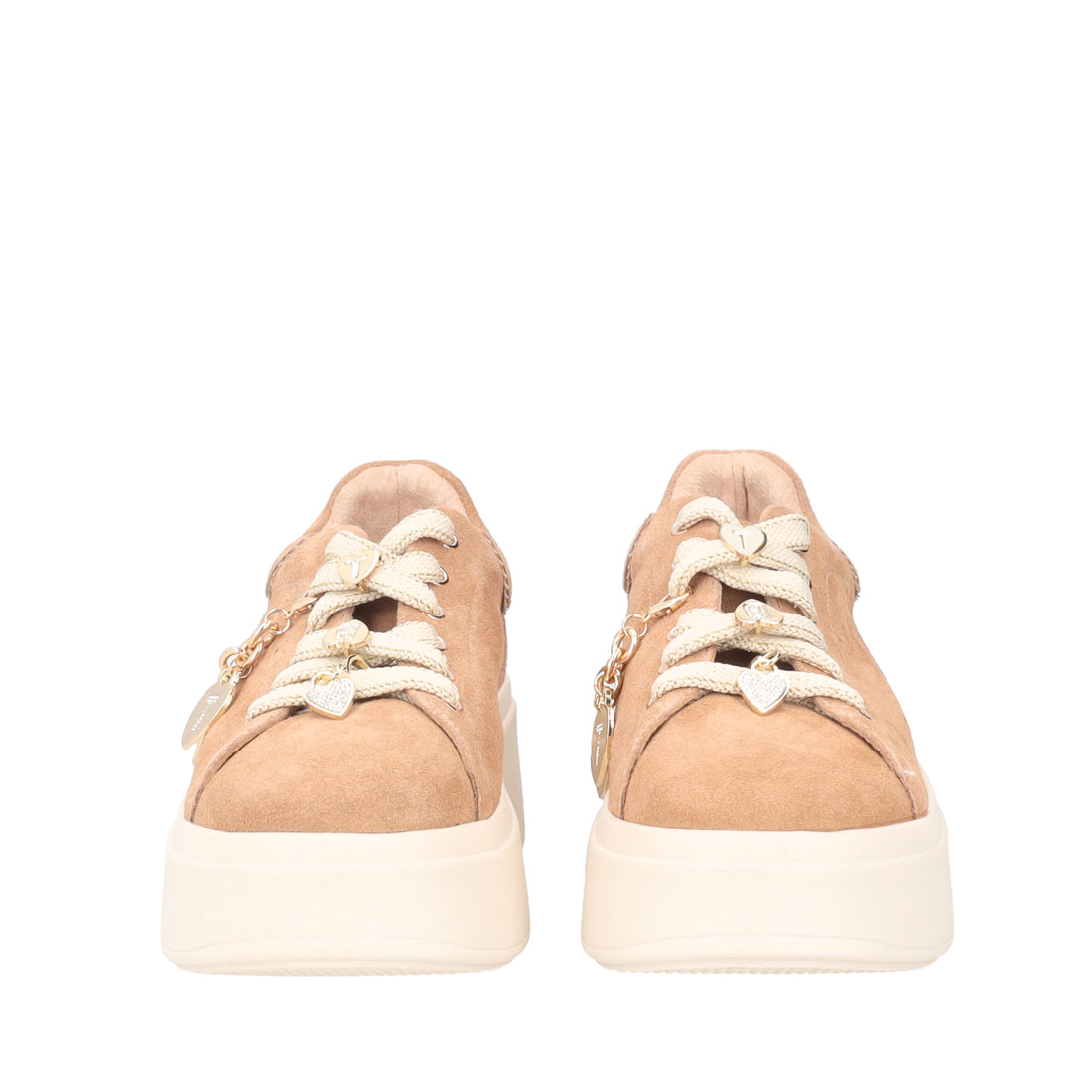 TAN LILY SNEAKERS IN SUEDE WITH CHARMS