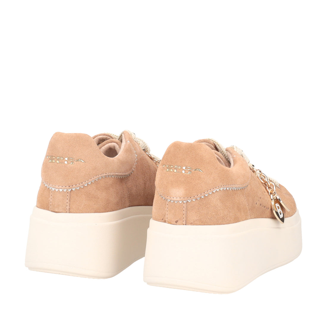 TAN LILY SNEAKERS IN SUEDE WITH CHARMS