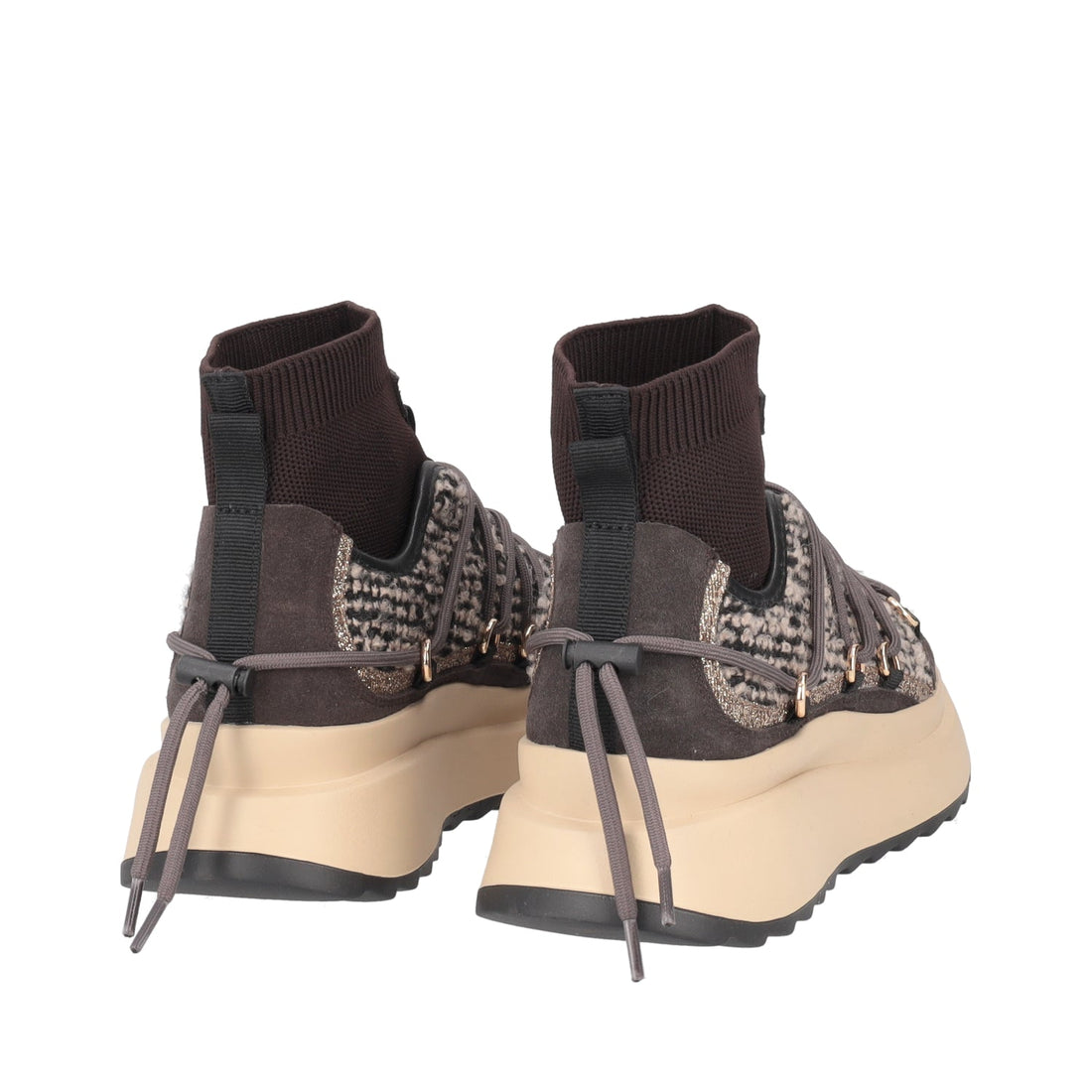 DARK BROWN ALASKA SNEAKERS IN FABRIC