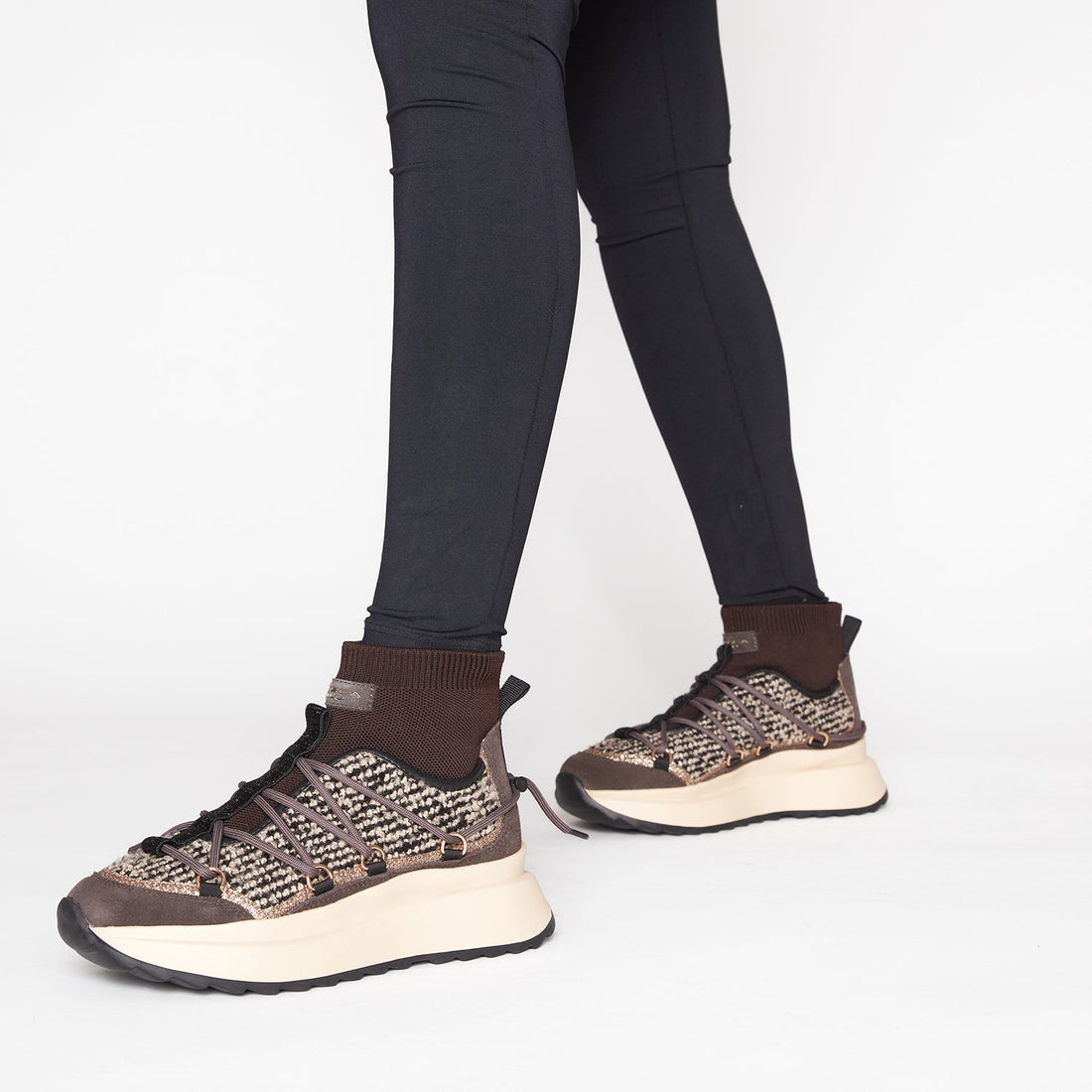 DARK BROWN ALASKA SNEAKERS IN FABRIC