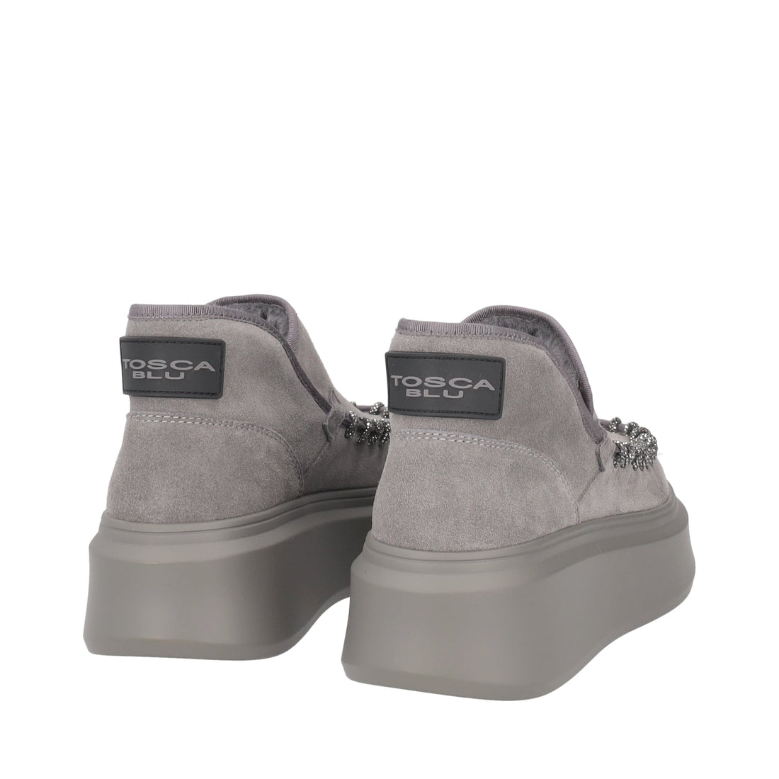 STIVALETTO BERGEN IN PELLE CON GLITTER COLORE GRIGIO SCURO