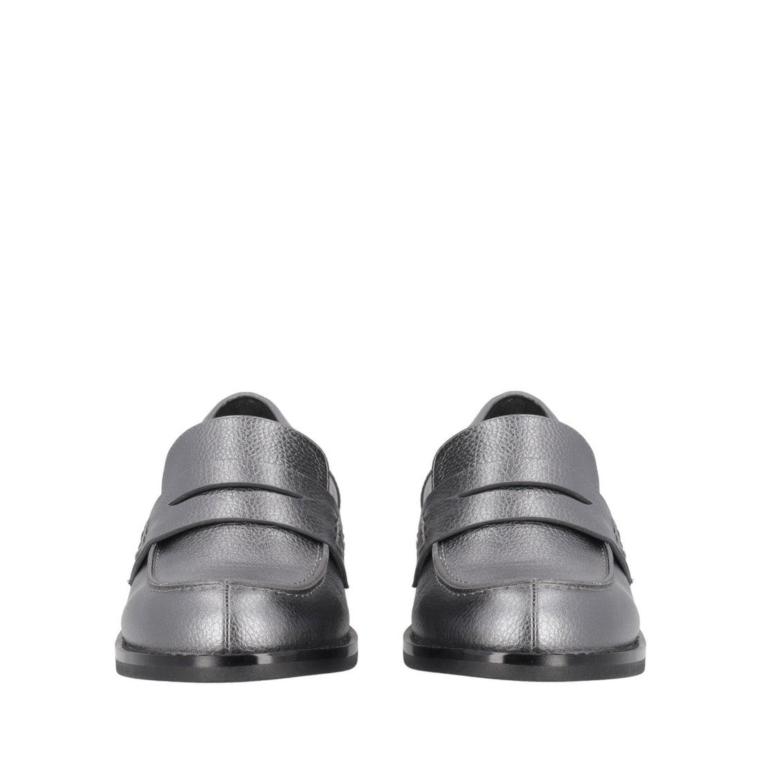 GUN METAL BROOKS LEATHER LOAFERS