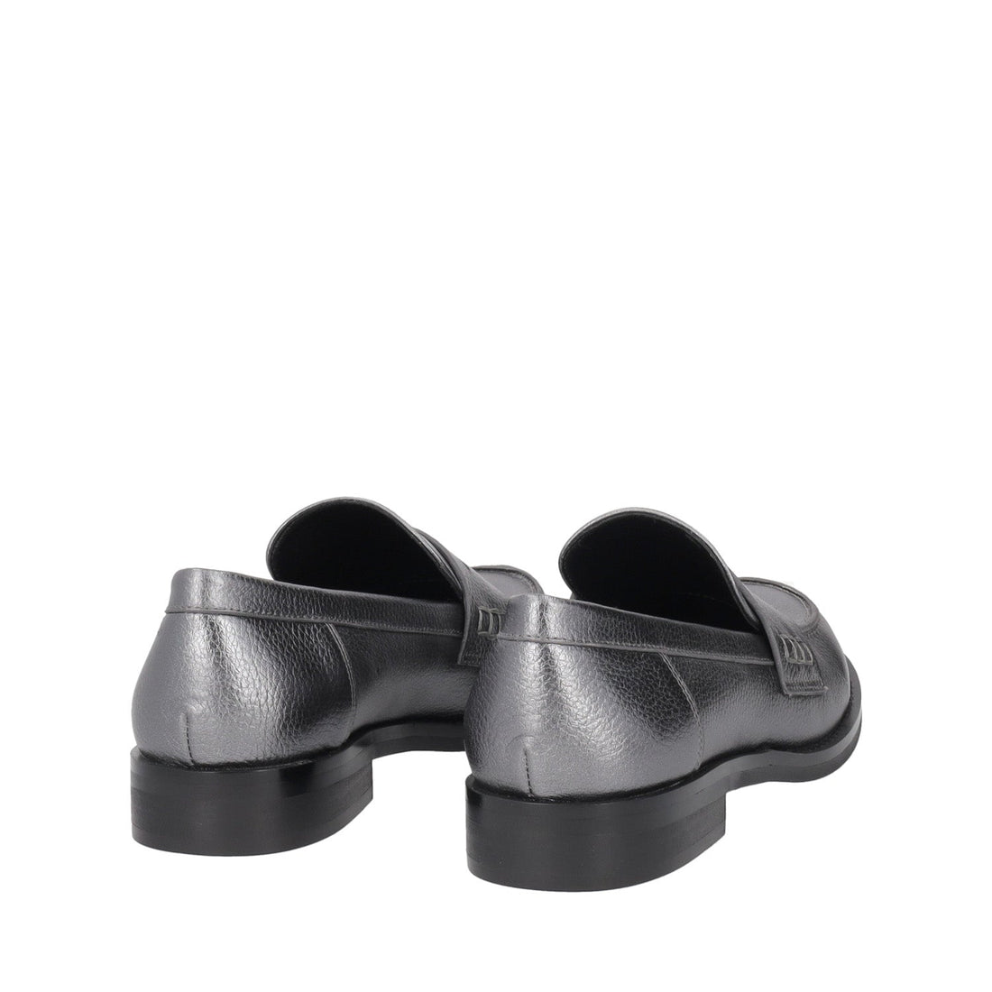 GUN METAL BROOKS LEATHER LOAFERS