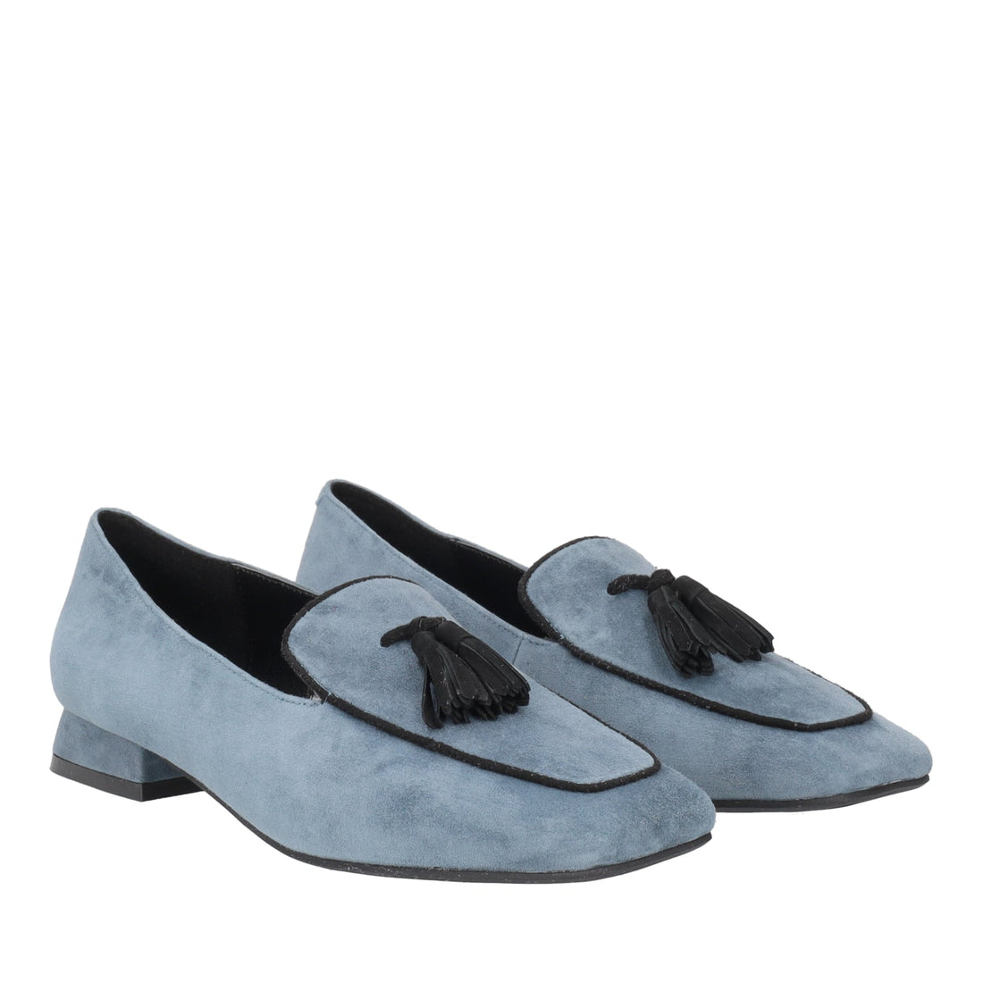 MOCASSINO CANAZEI IN PELLE CON NAPPINE COLORE BLU AVIO