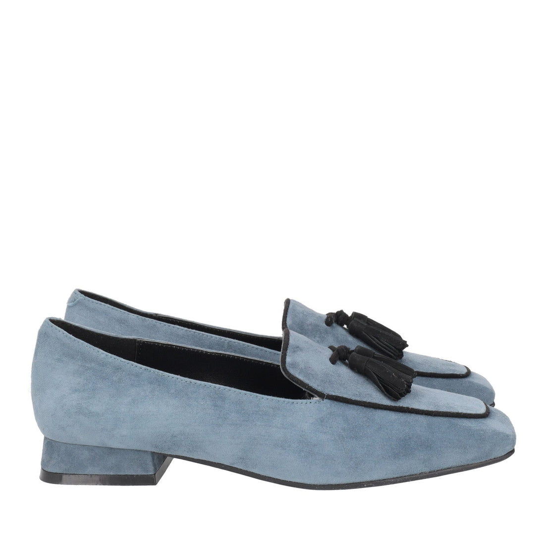 MOCASSINO CANAZEI IN PELLE CON NAPPINE COLORE BLU AVIO