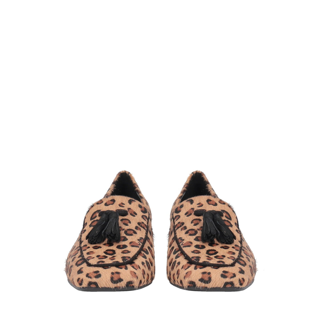 MOCASSINO CANAZEI IN PELLE CON STAMPA ANIMALIER COLORE BEIGE