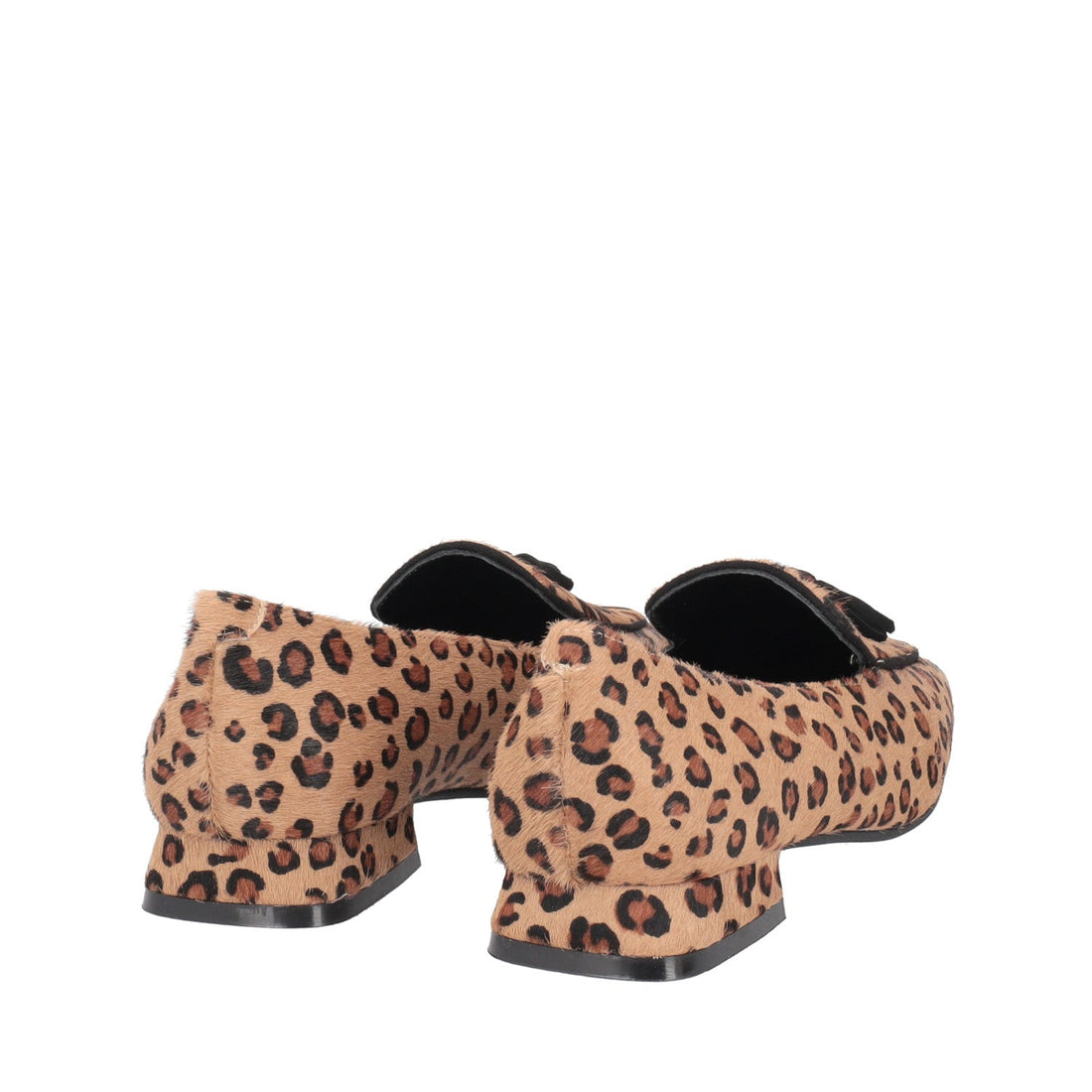 MOCASSINO CANAZEI IN PELLE CON STAMPA ANIMALIER COLORE BEIGE