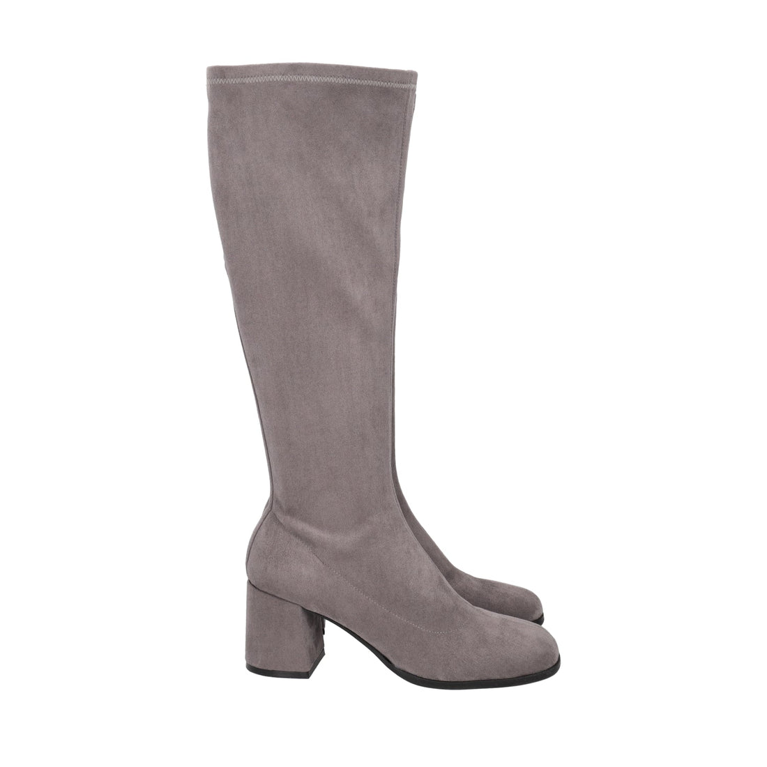 DARK GREY GENEVA BOOT WITH HEEL