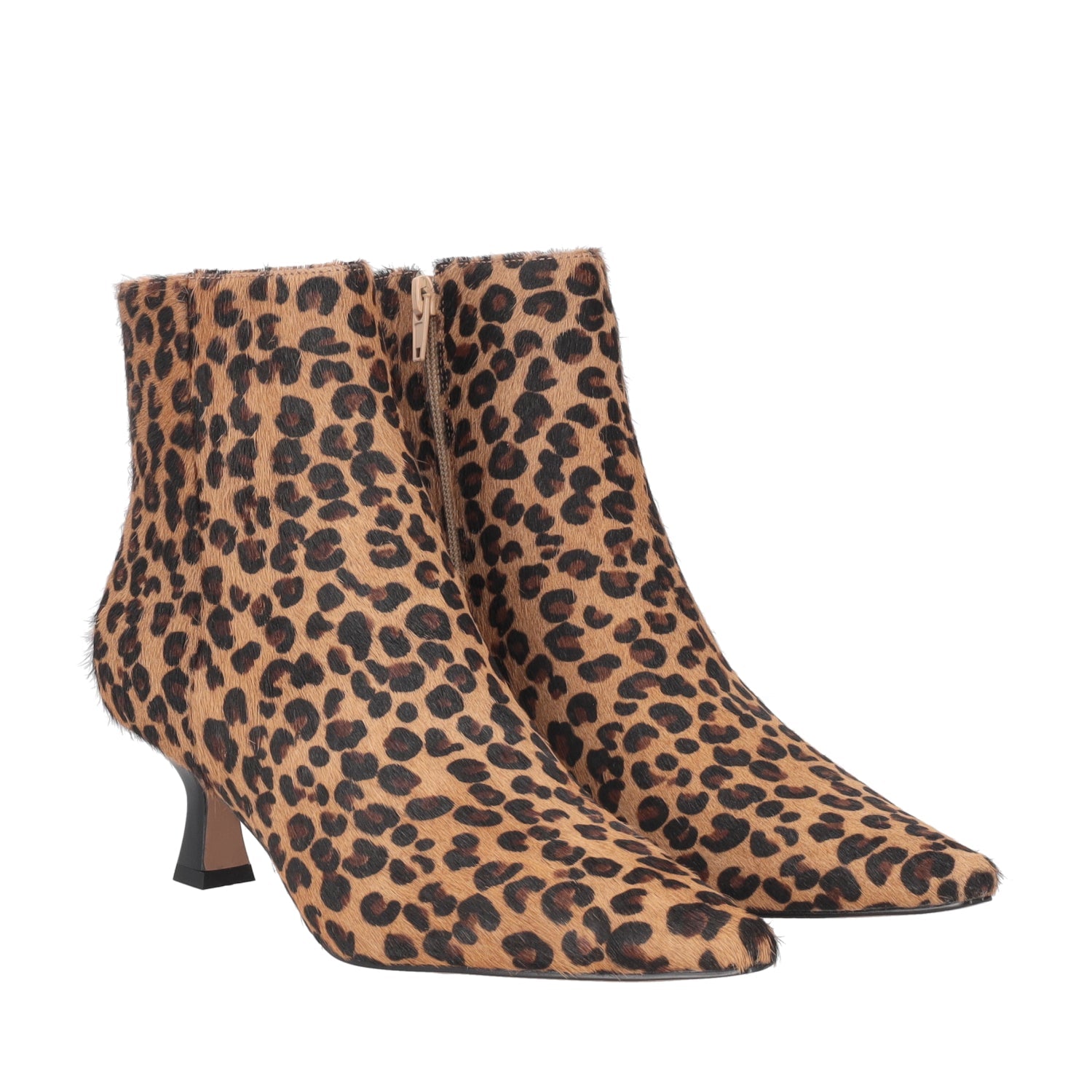 BEIGE ICELAND ANKLE BOOTS IN ANIMAL PRINT LEATHER