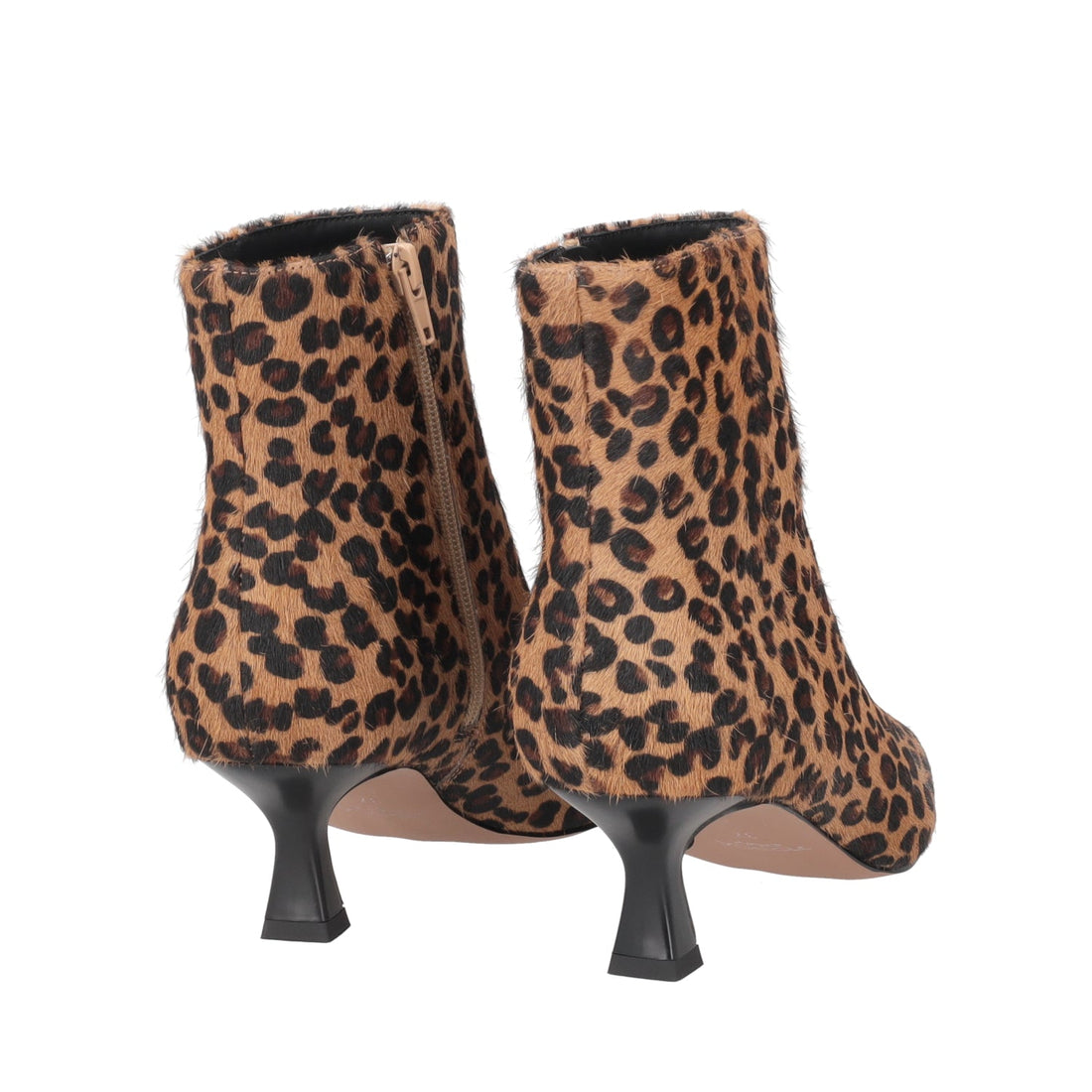 BEIGE ICELAND ANKLE BOOTS IN ANIMAL PRINT LEATHER