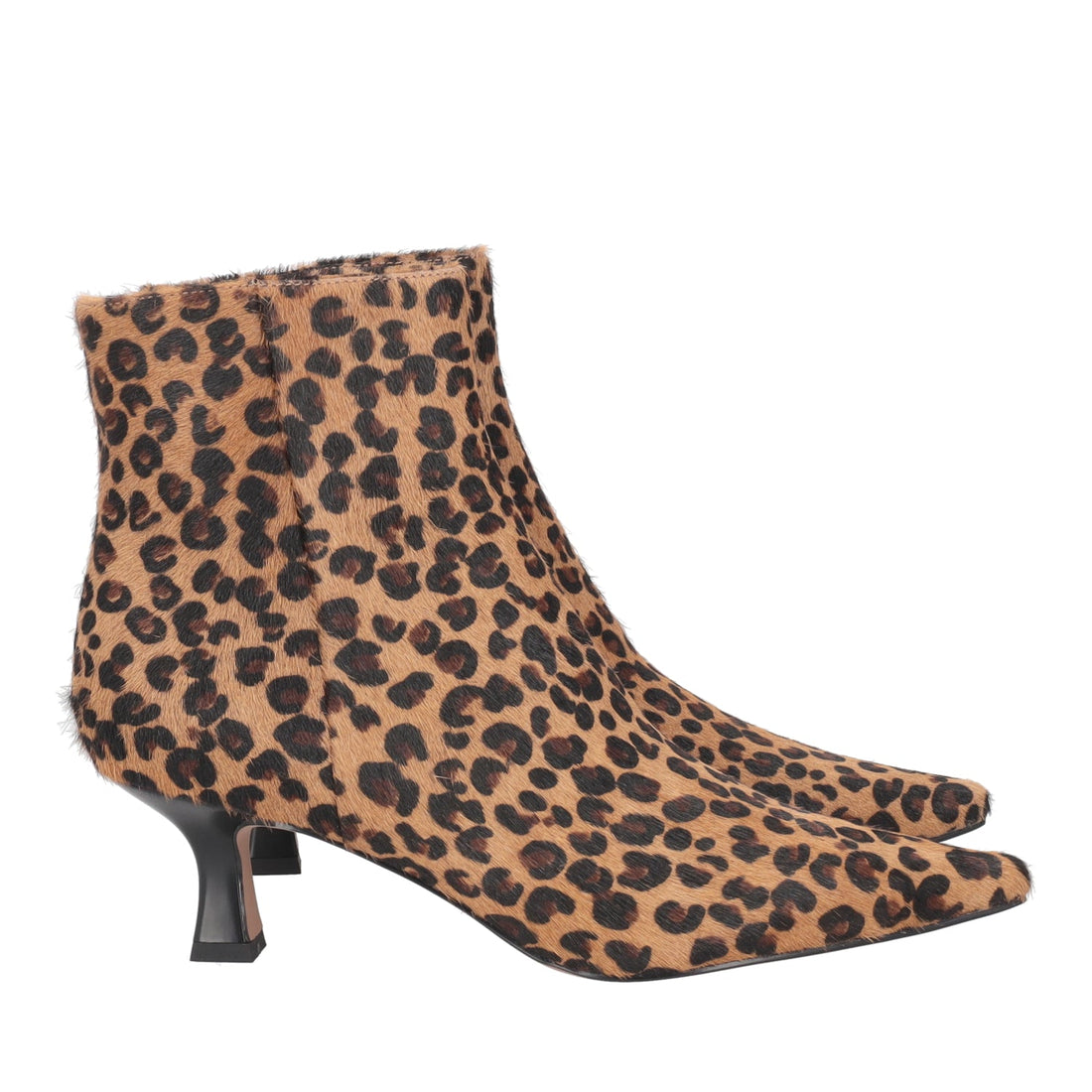 BEIGE ICELAND ANKLE BOOTS IN ANIMAL PRINT LEATHER