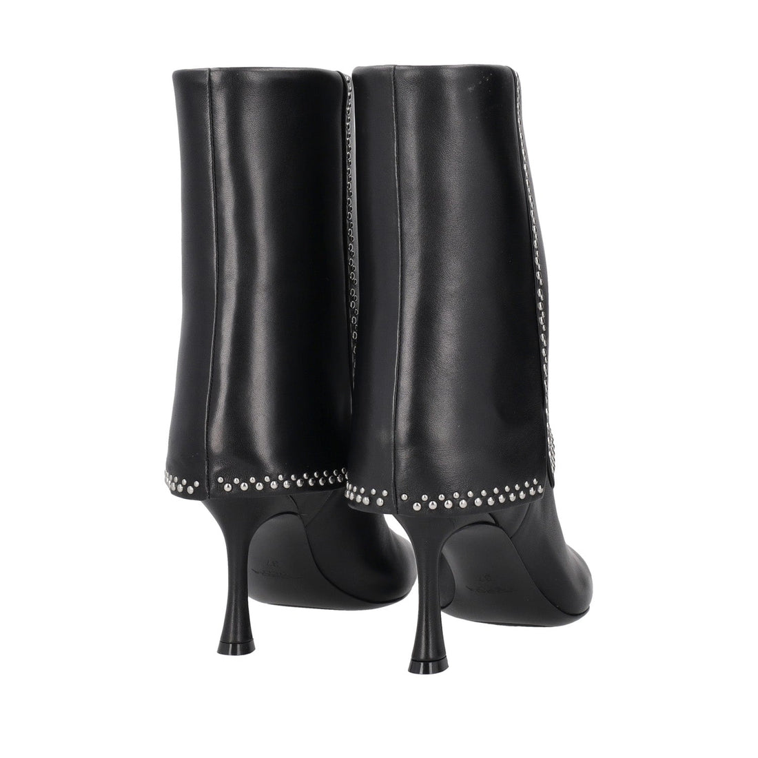 BLACK ICY ANKLE BOOT WITH STUDS