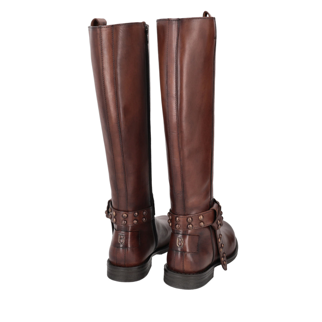 TAN LA THUILE LEATHER BOOT WITH STRAP