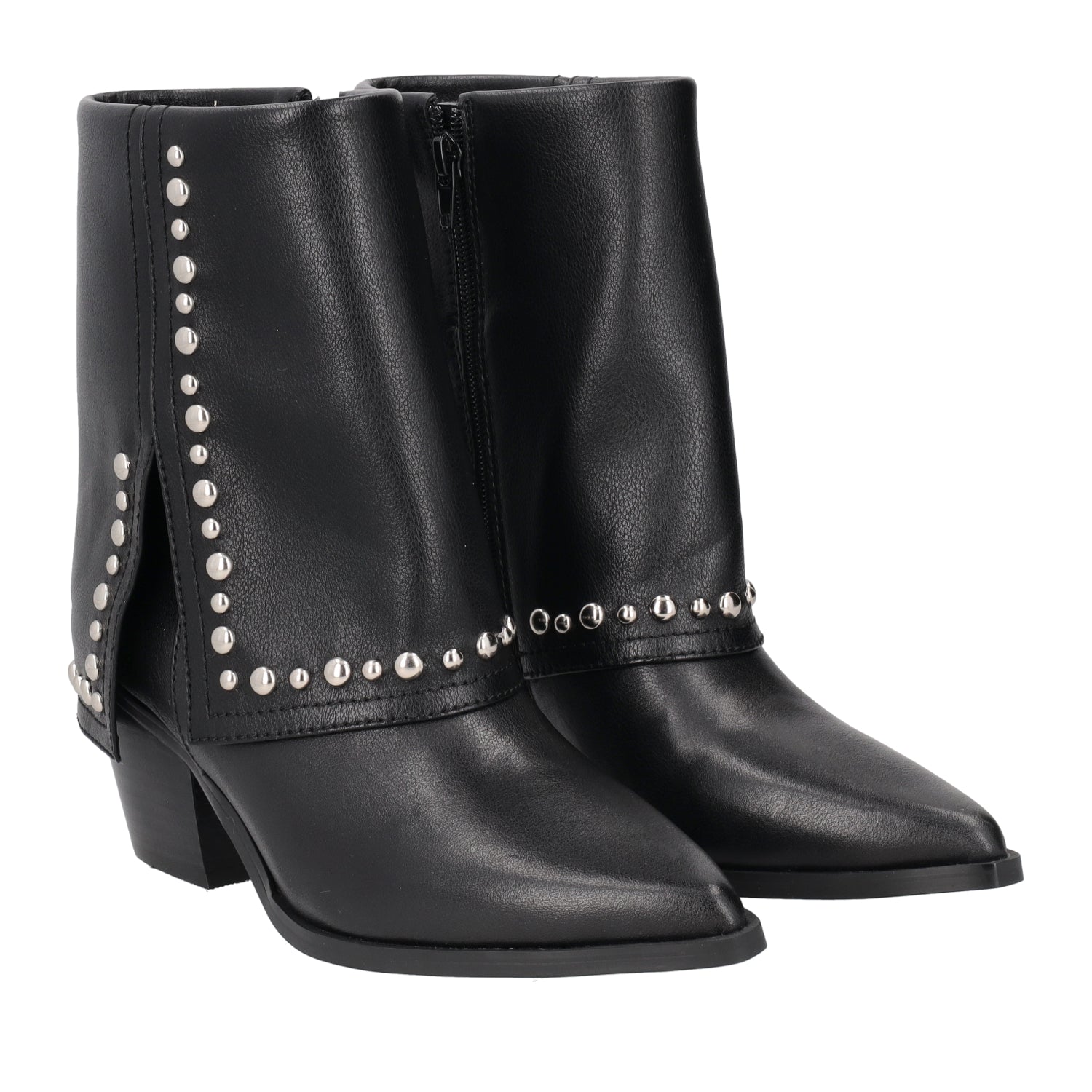 BLACK NEVADO ANKLE BOOT WITH STUDS