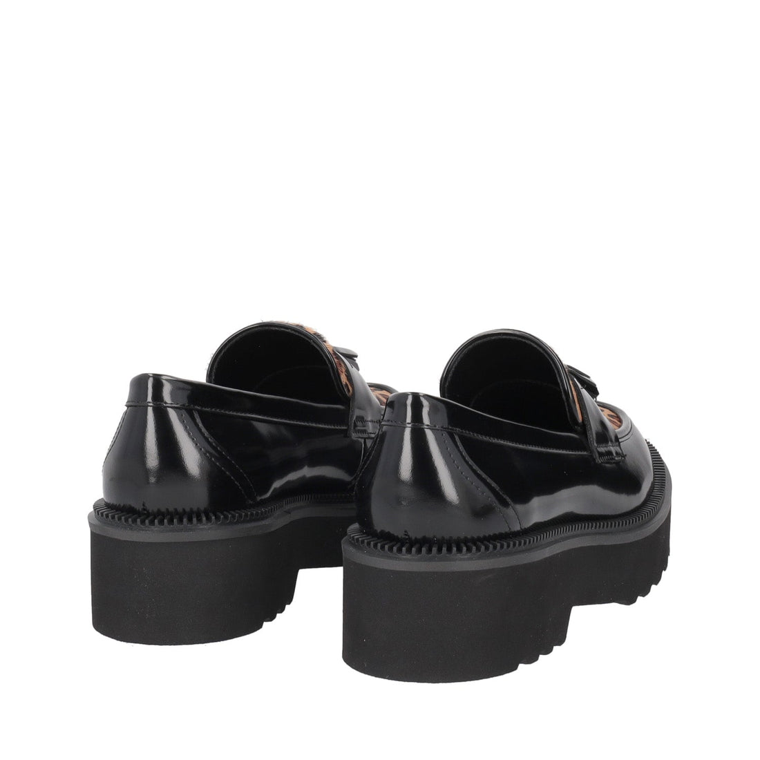 BLACK RILA LEATHER MOCCASIN