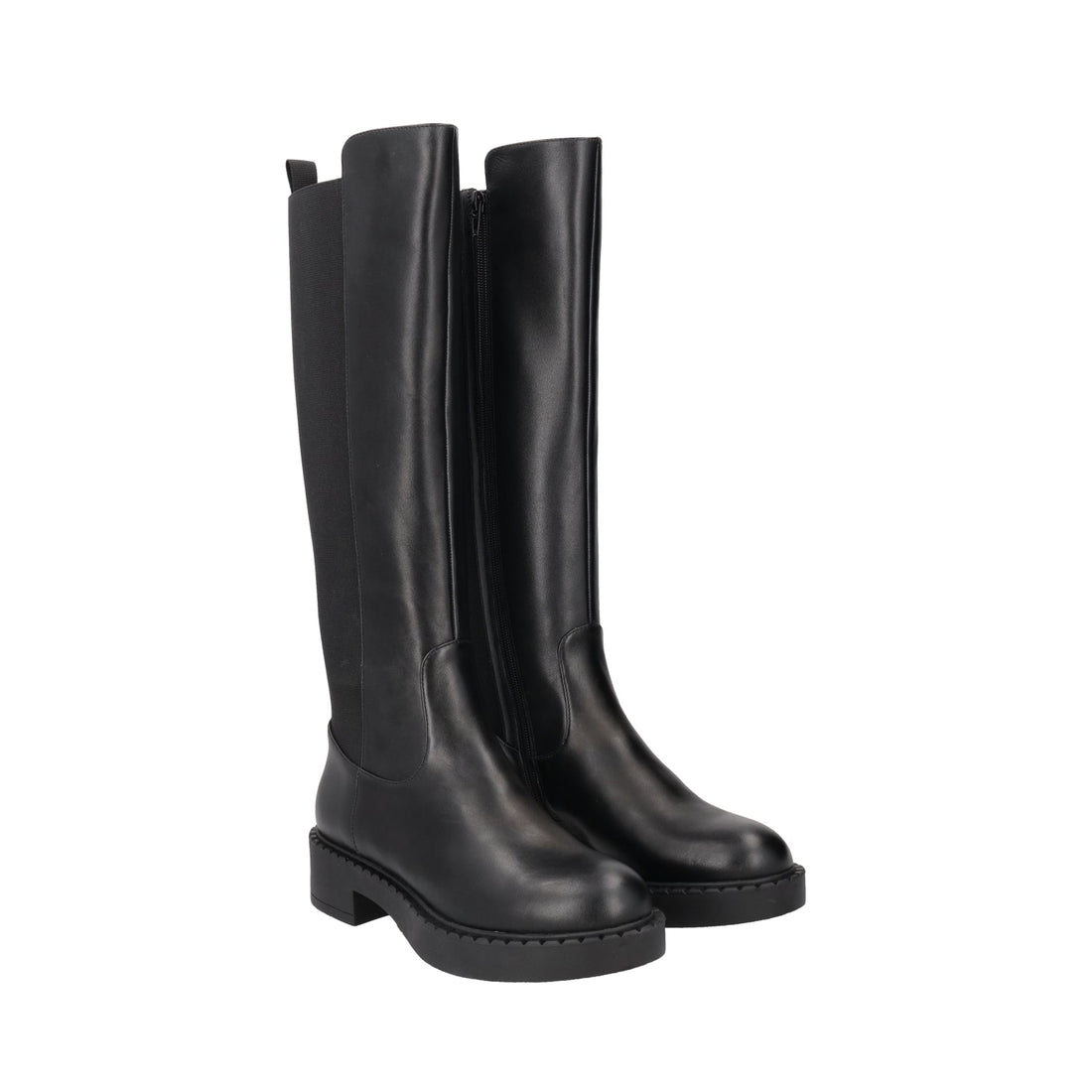 BLACK SESTRIERE BOOT WITH ELASTIC UPPER