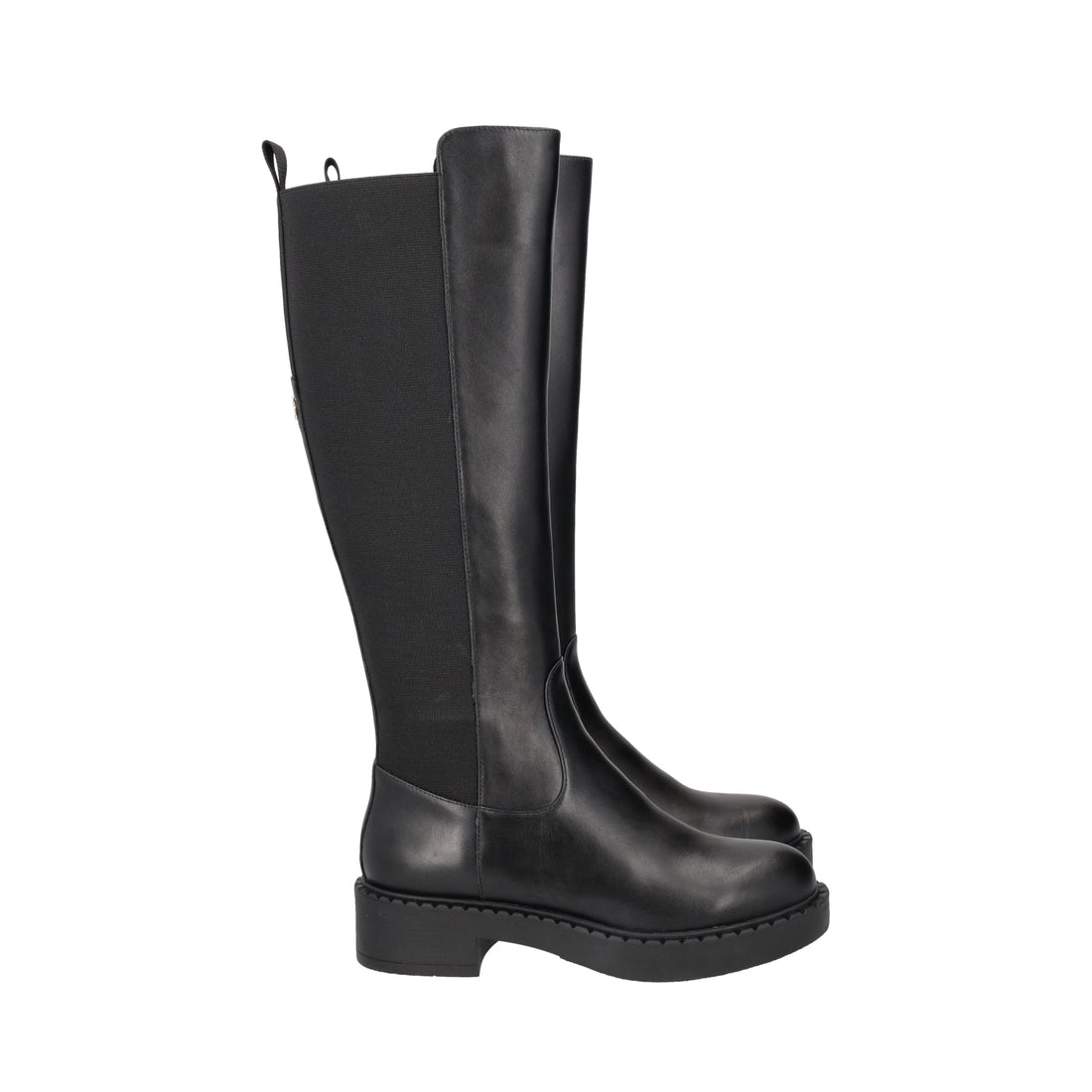 BLACK SESTRIERE BOOT WITH ELASTIC UPPER