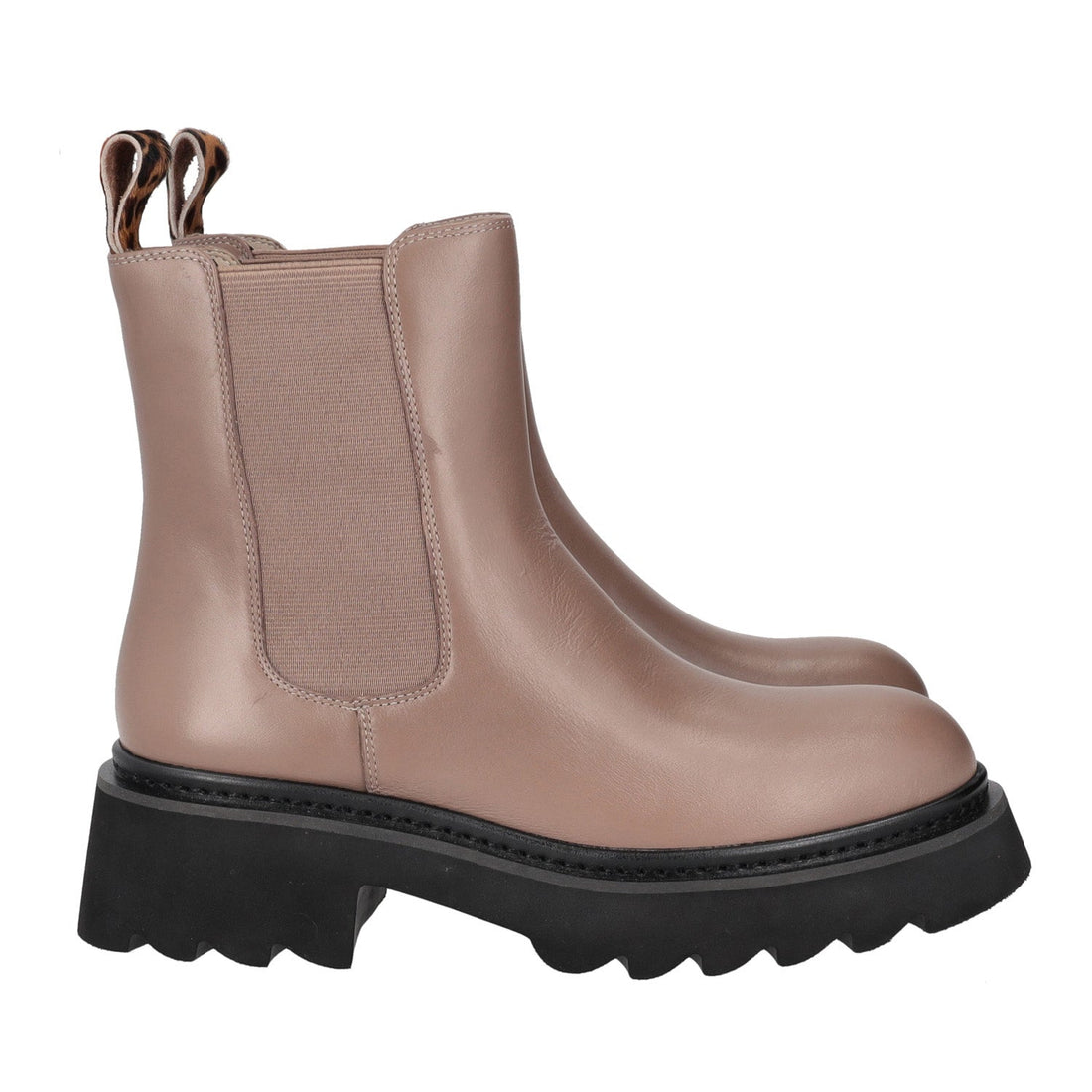 COFFEE SHASTA ANKLE BOOT WITH SIDE ELASTIC