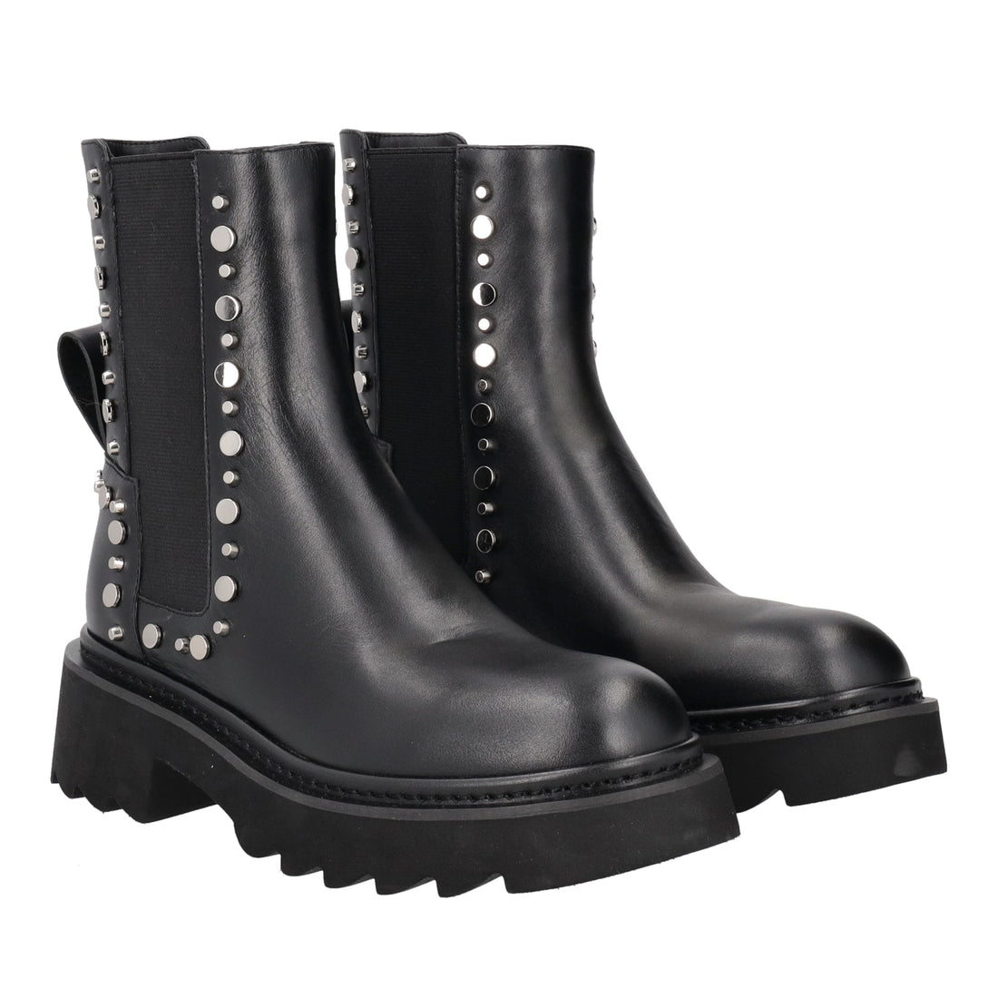 BLACK SHASTA ANKLE BOOT WITH STUDS