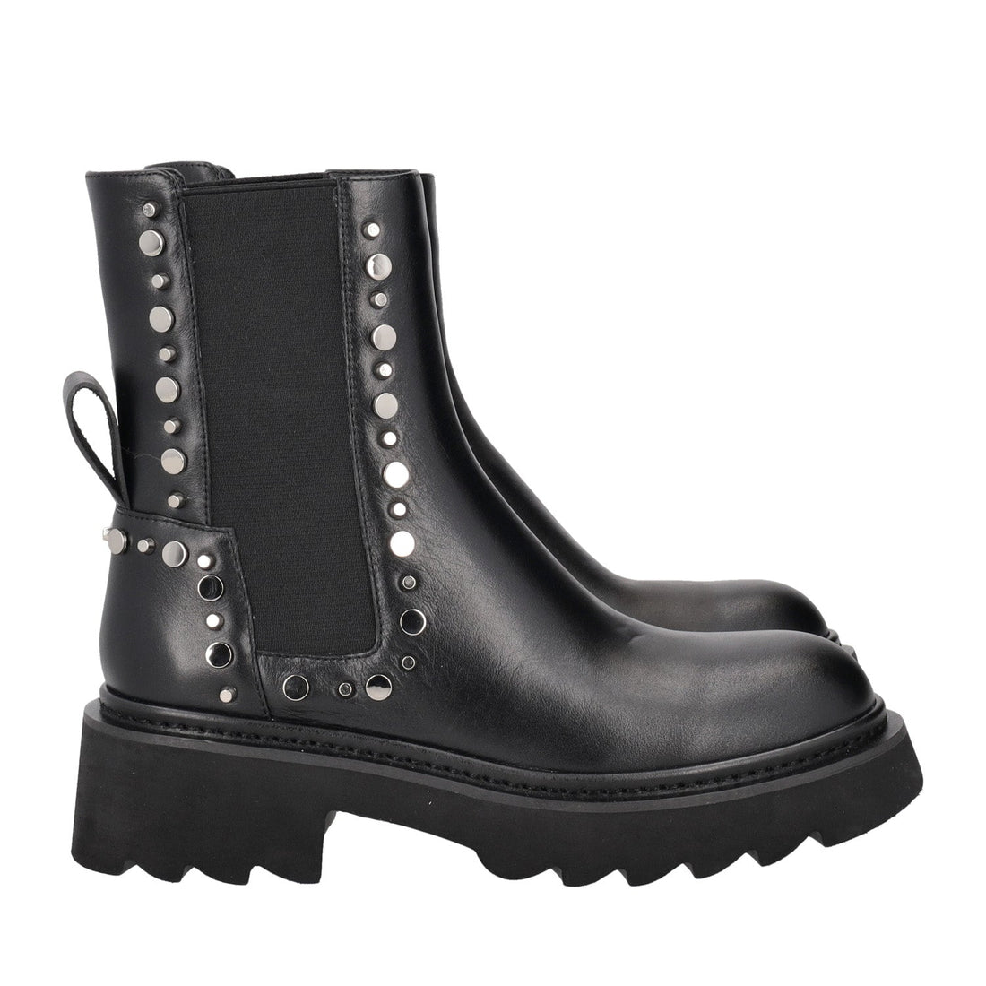 BLACK SHASTA ANKLE BOOT WITH STUDS