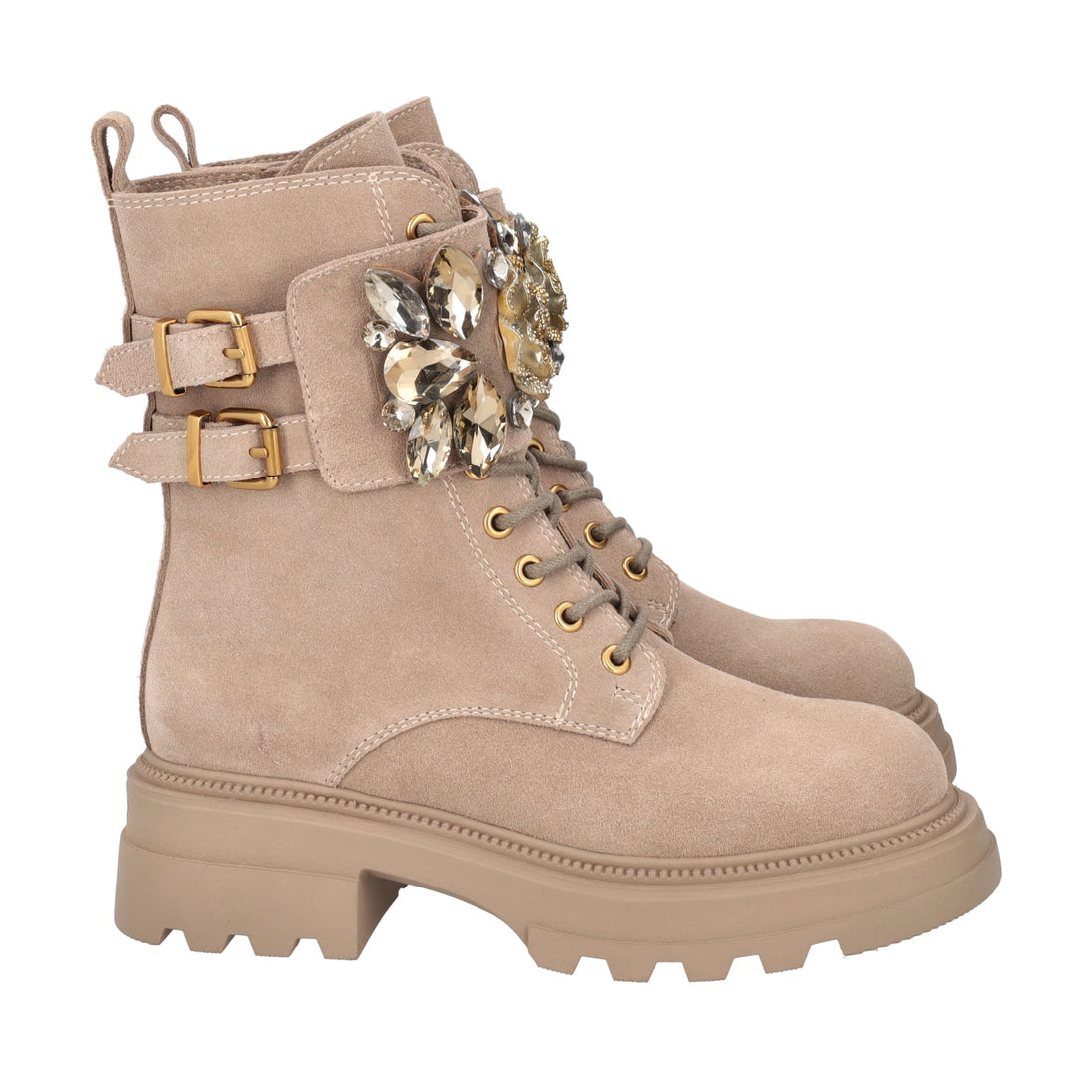 BIKER SUNVALLEY IN SUEDE CON ACCESSORIO GIOIELLO COLORE BEIGE