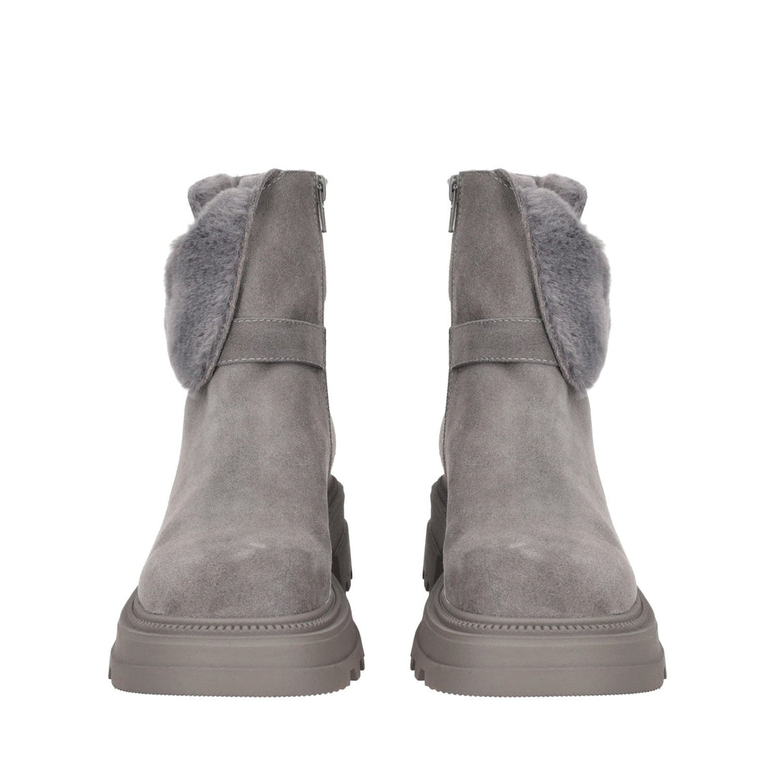 DARK GREY SUNVALLEY LEATHER ANKLE BOOT