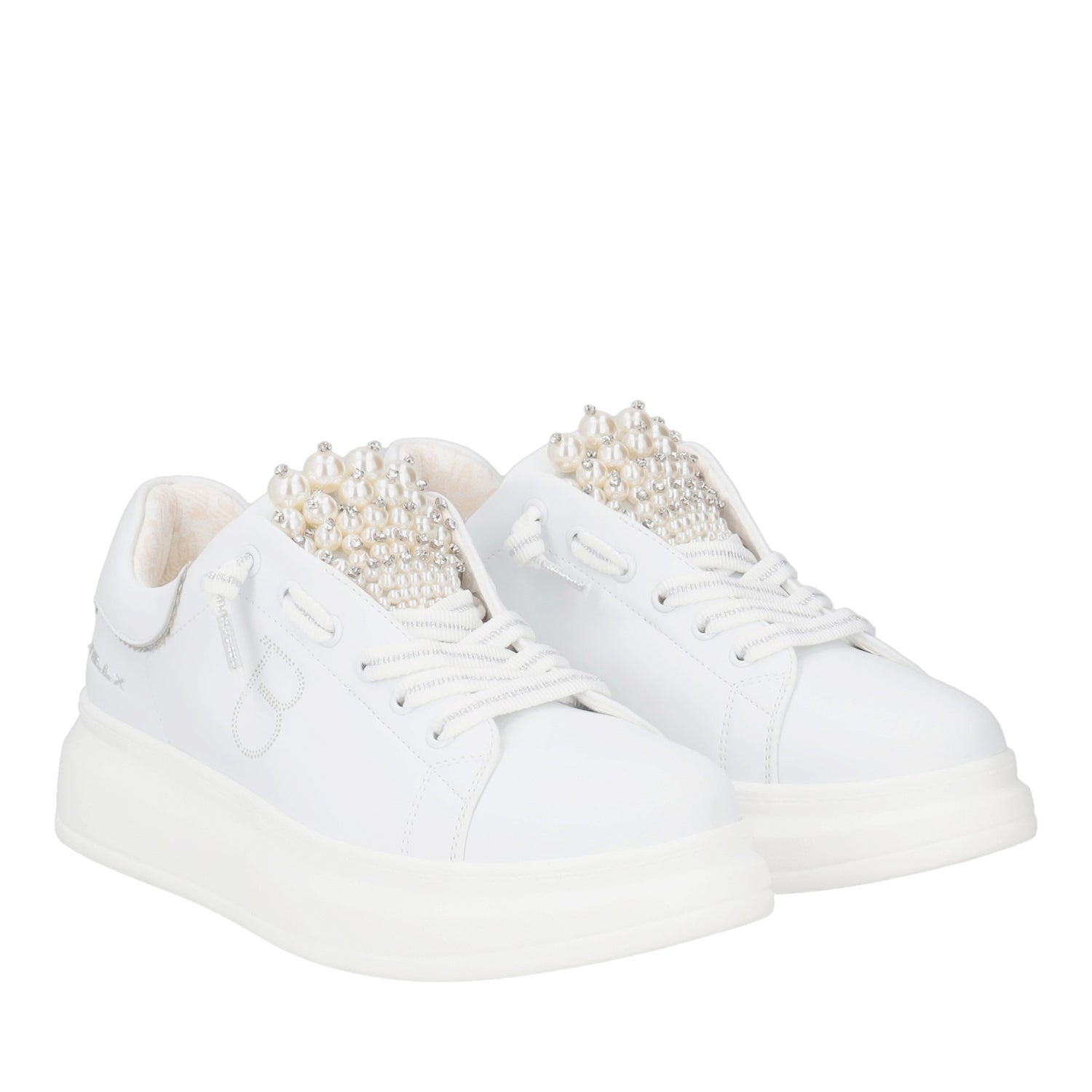 Sneaker Bellatrix con perle colore bianco