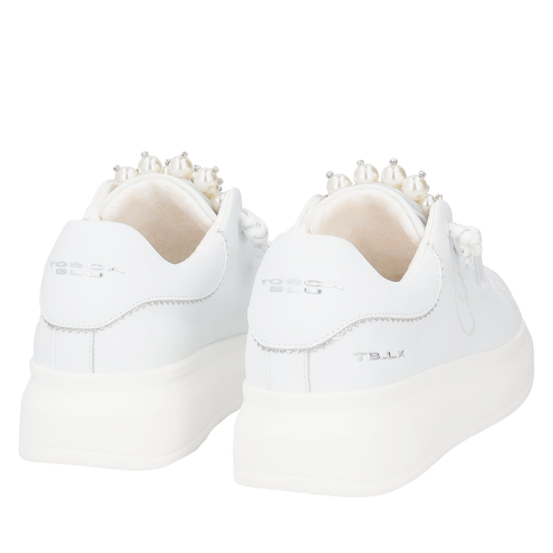 Sneaker Bellatrix con perle colore bianco