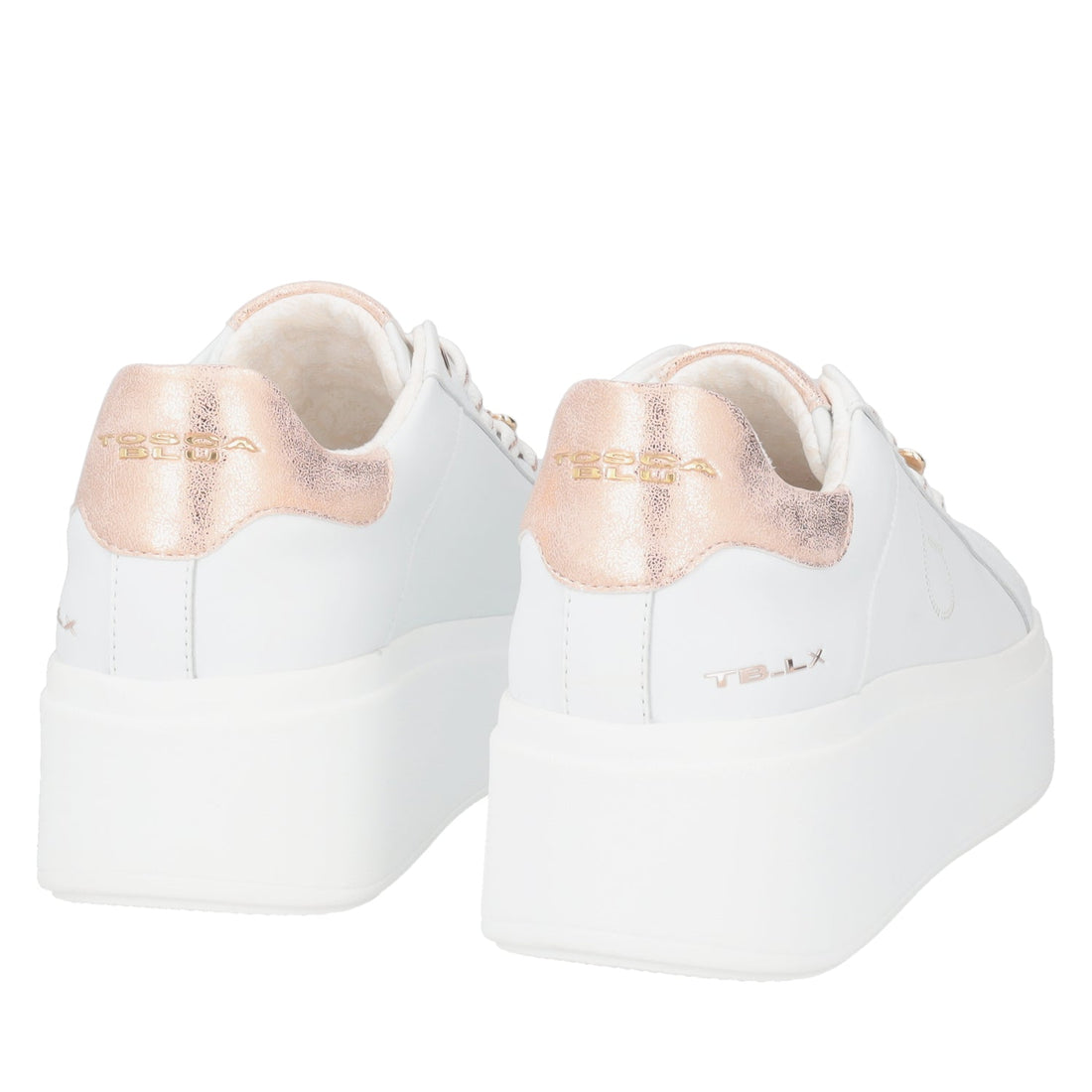 BIANCO/CIPRIA SNEAKER ELETTRA WITH RHINESTONE FLOWERS