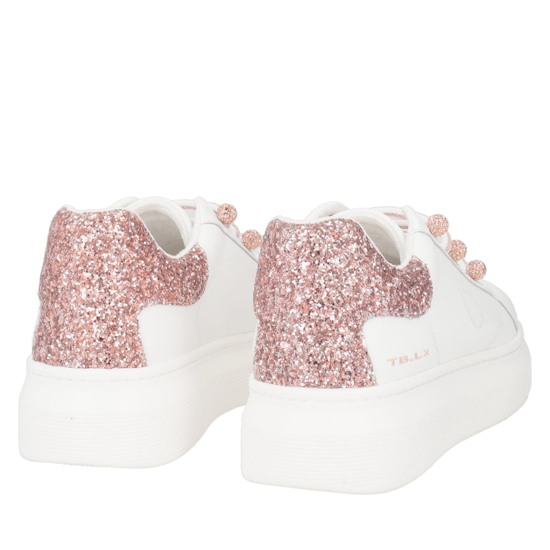 BIANCO/CIPRIA FENICE SNEAKER WITH MICRO RHINESTONE PEARLS