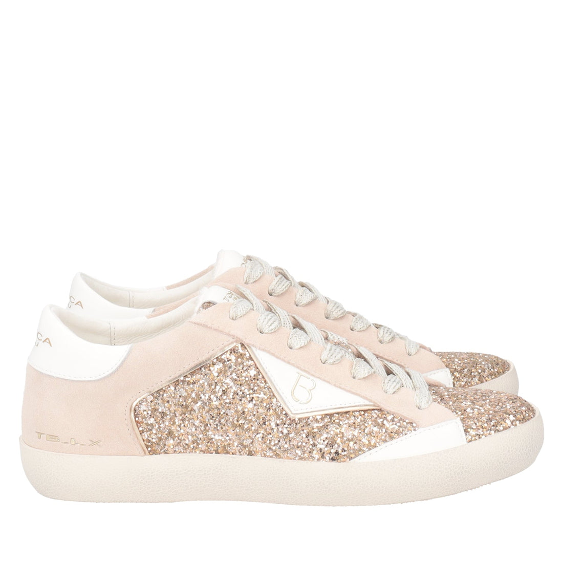 GOLD SIRIUS SNEAKER IN LEATHER WITH GLITTER