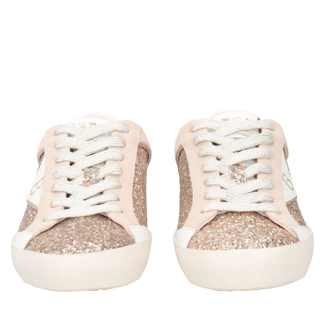 GOLD SIRIUS SNEAKER IN LEATHER WITH GLITTER