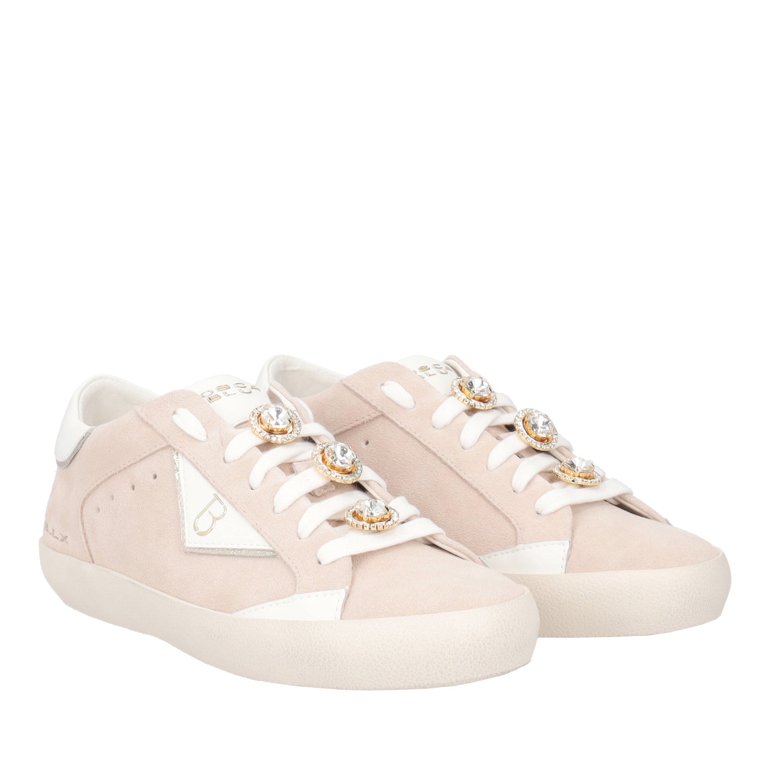 BEIGE SIRIUS LEATHER SNEAKER WITH ACCESSORY