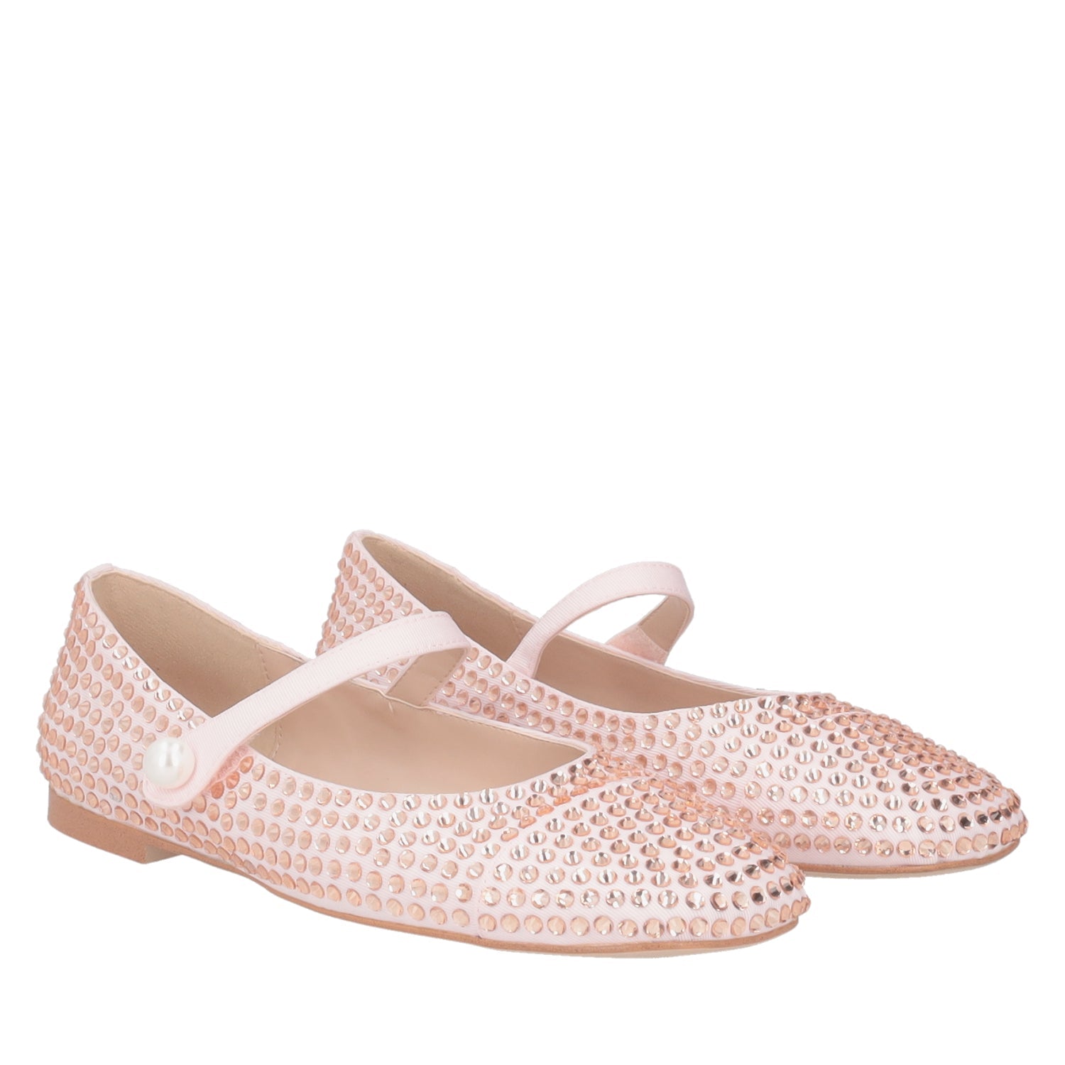 ToscaBlu ballerina eden in pelle con strass colore cipria ss2515s140 c16_1