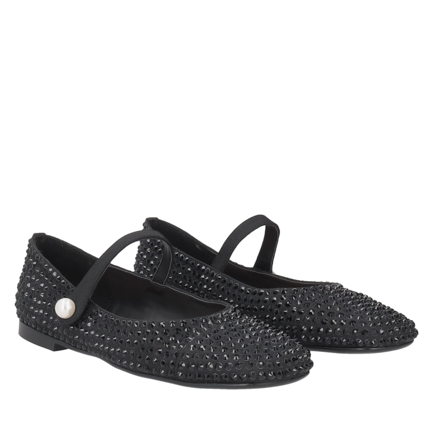 ToscaBlu ballerina eden in pelle con strass colore nero ss2515s140 c99_1