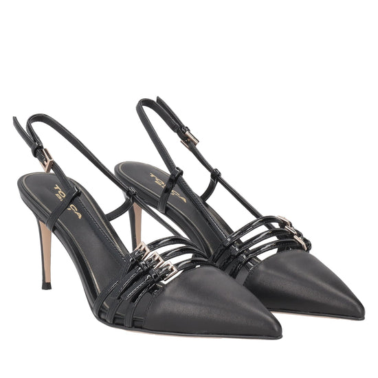 ToscaBlu slingback laurel in pelle e vernice colore nero ss2524s240 c99_1