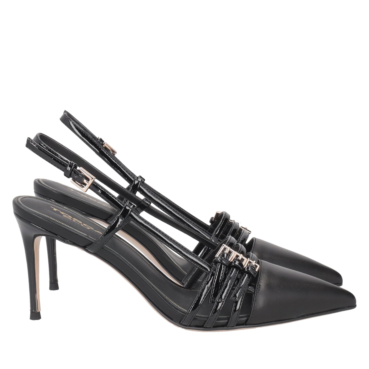 ToscaBlu slingback laurel in pelle e vernice colore nero ss2524s240 c99_4