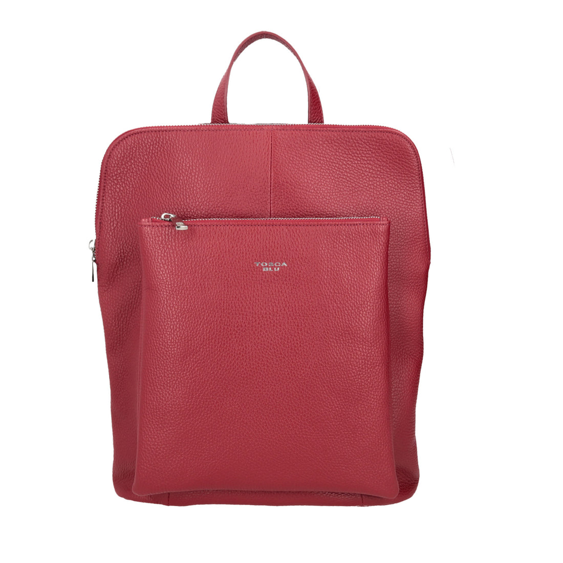 ZAINO IN PELLE CON CHIUSURA A ZIP COLORE ROSSO SCURO