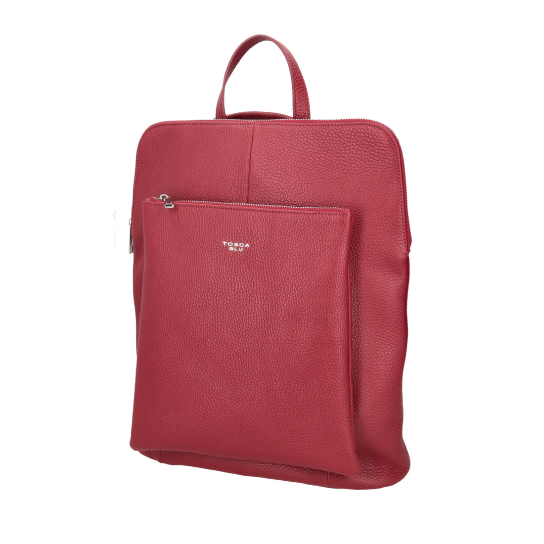 ZAINO IN PELLE CON CHIUSURA A ZIP COLORE ROSSO SCURO