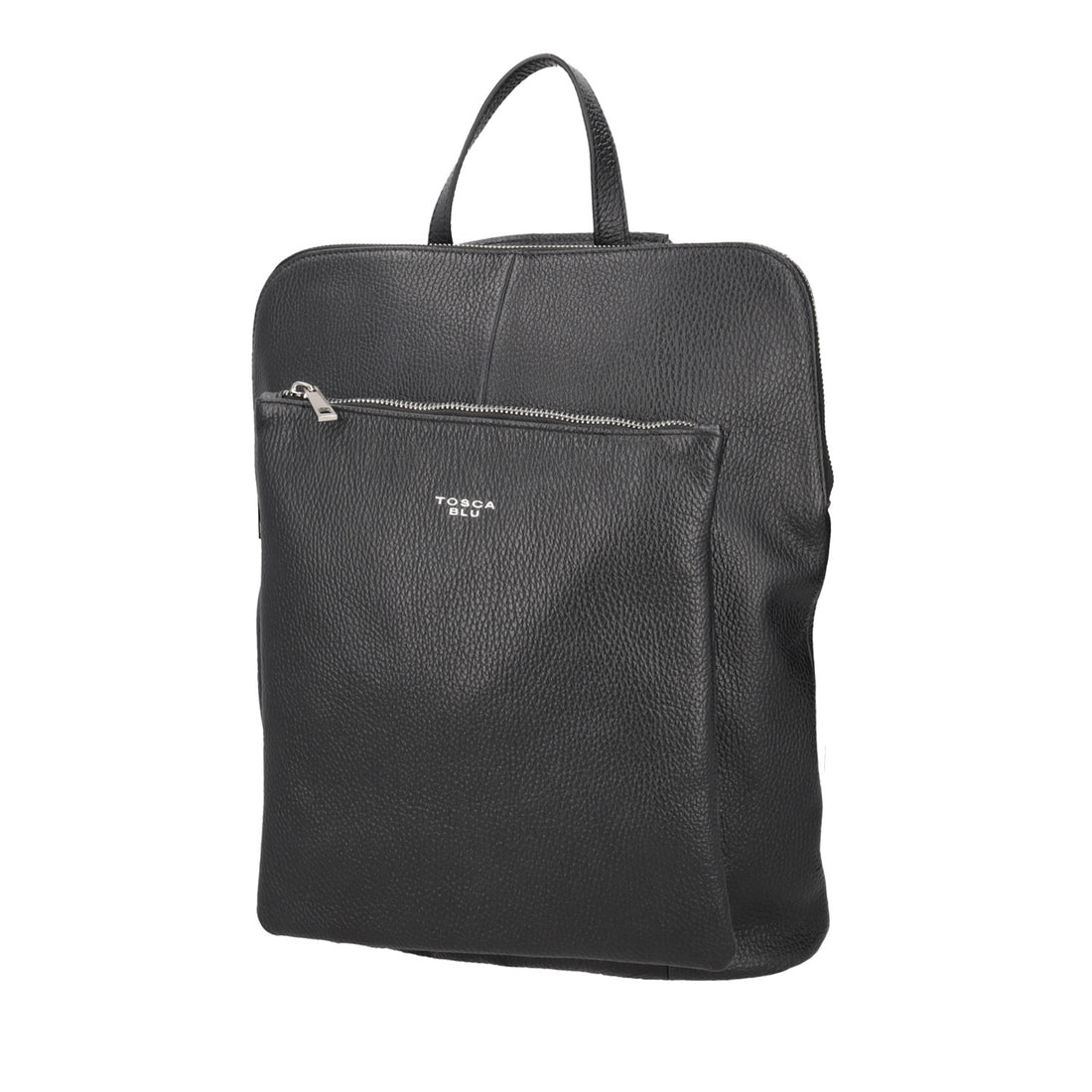 ZAINO IN PELLE CON CHIUSURA A ZIP COLORE NERO